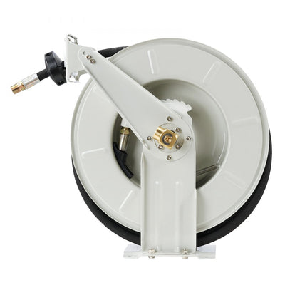 VEVOR Fuel Hose Reel, 1/4" x 50', Extra Long Retractable Grease Hose Reel, Spring Driven Auto Swivel Rewind, Heavy-Duty Carbon Steel Construction with Hose for Auto Repair, Heavy Industries, 5800 PSI 