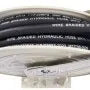 VEVOR 1/2" x 33 ft Retractable Oil Hose Reel – 3625 PSI Spring-Driven Auto Rewind with Steel Braided Hose
