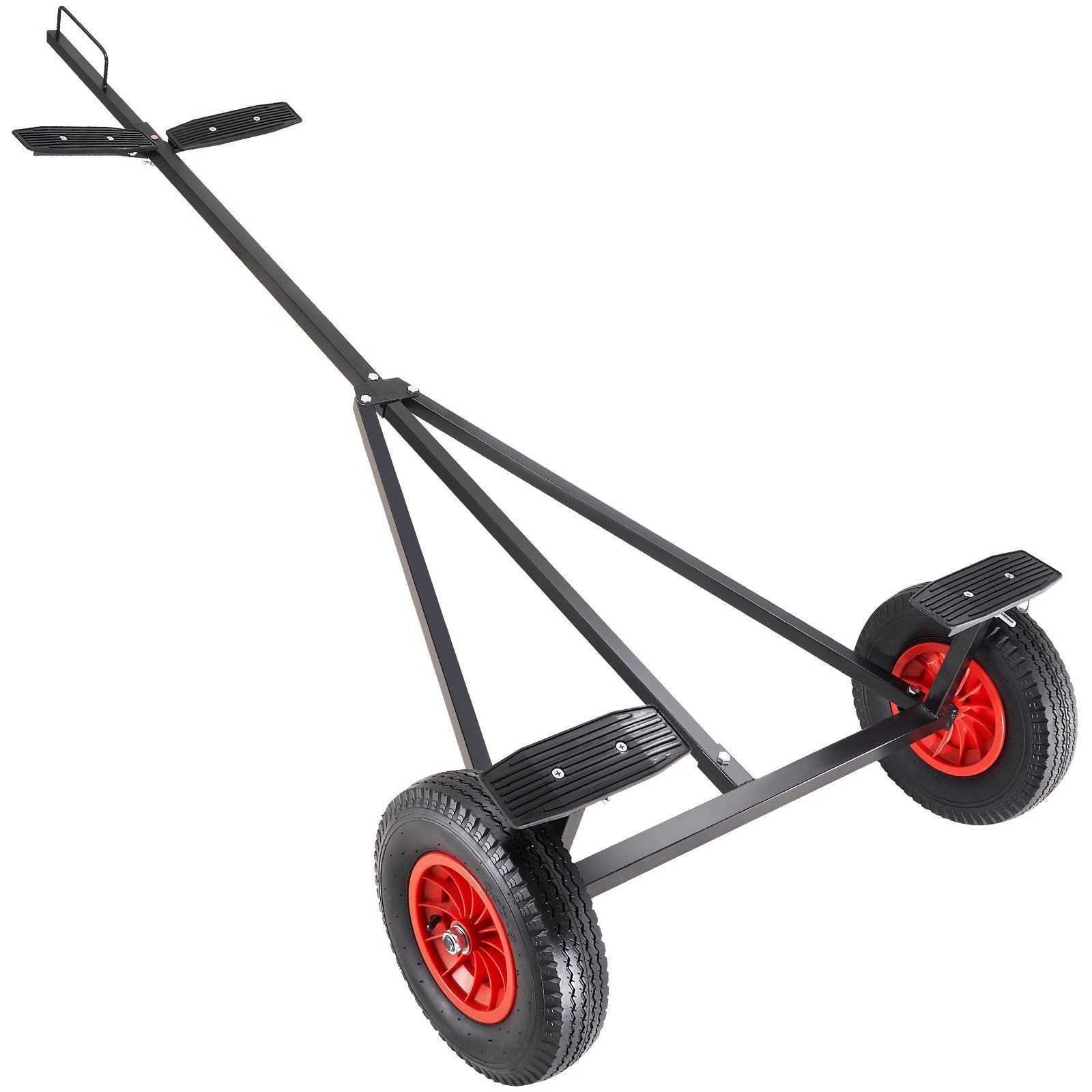 VEVOR Boat Trailer Dolly 420lbs Load Capacity, Carbon Steel Trailer Mover with 96''-116'' Adjustable Length, 16'' Pneumatic Tires & Nonslip Support Bracket, for Moving Kayak Motorboat Fishing Boat 