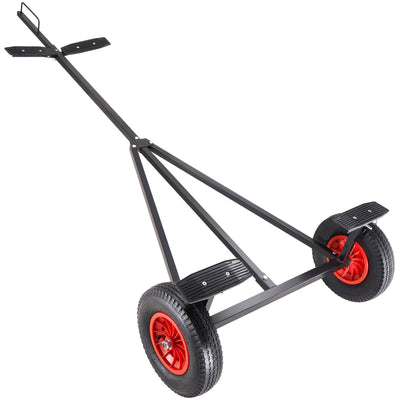 VEVOR Boat Trailer Dolly 420lbs Load Capacity, Carbon Steel Trailer Mover with 96''-116'' Adjustable Length, 16'' Pneumatic Tires & Nonslip Support Bracket, for Moving Kayak Motorboat Fishing Boat 