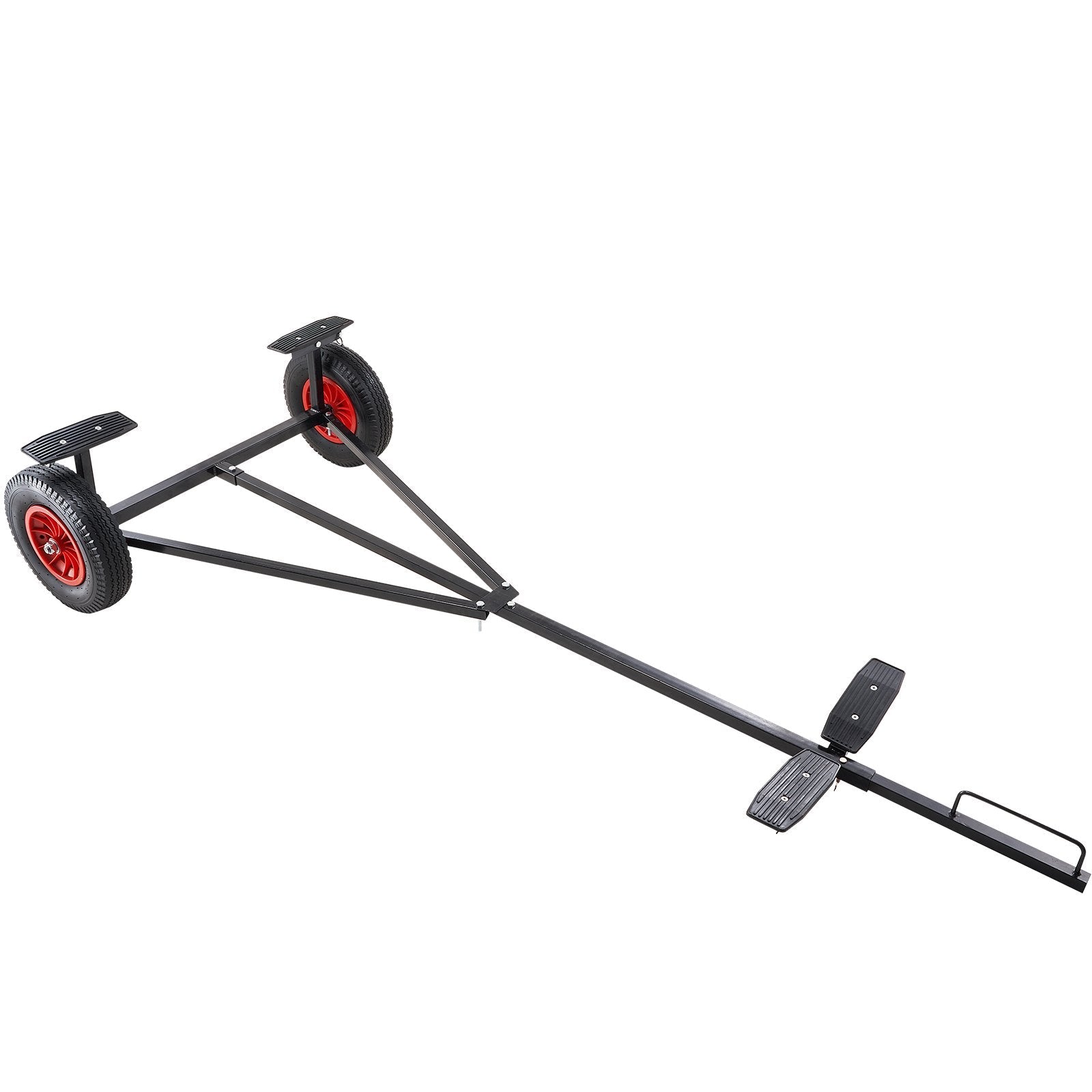 VEVOR Boat Trailer Dolly 420lbs Load Capacity, Carbon Steel Trailer Mover with 96''-116'' Adjustable Length, 16'' Pneumatic Tires & Nonslip Support Bracket, for Moving Kayak Motorboat Fishing Boat 