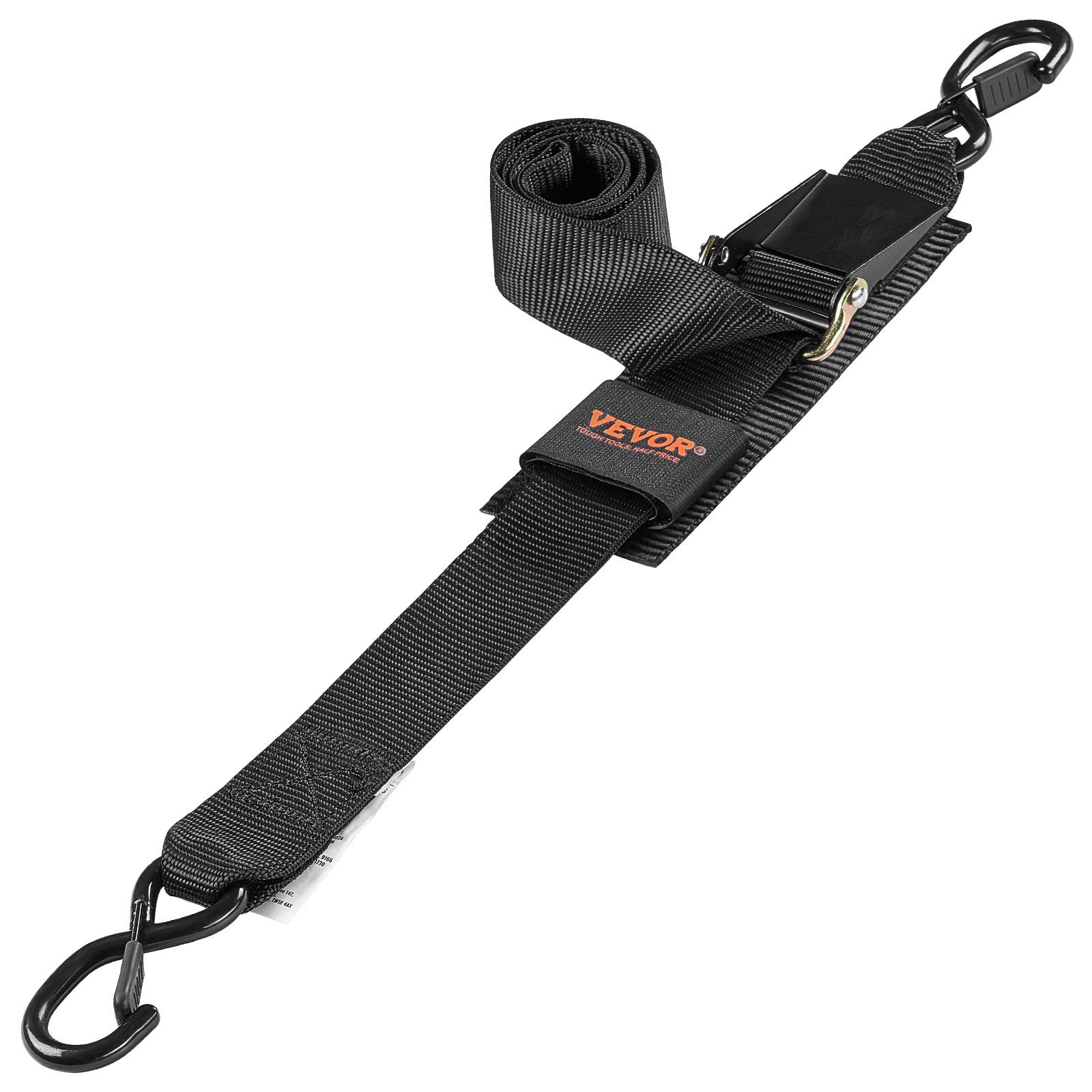 VEVOR Retractable Ratchet Straps Tie Down Straps 2 in x 4 ft for Boat (2 Pack) 