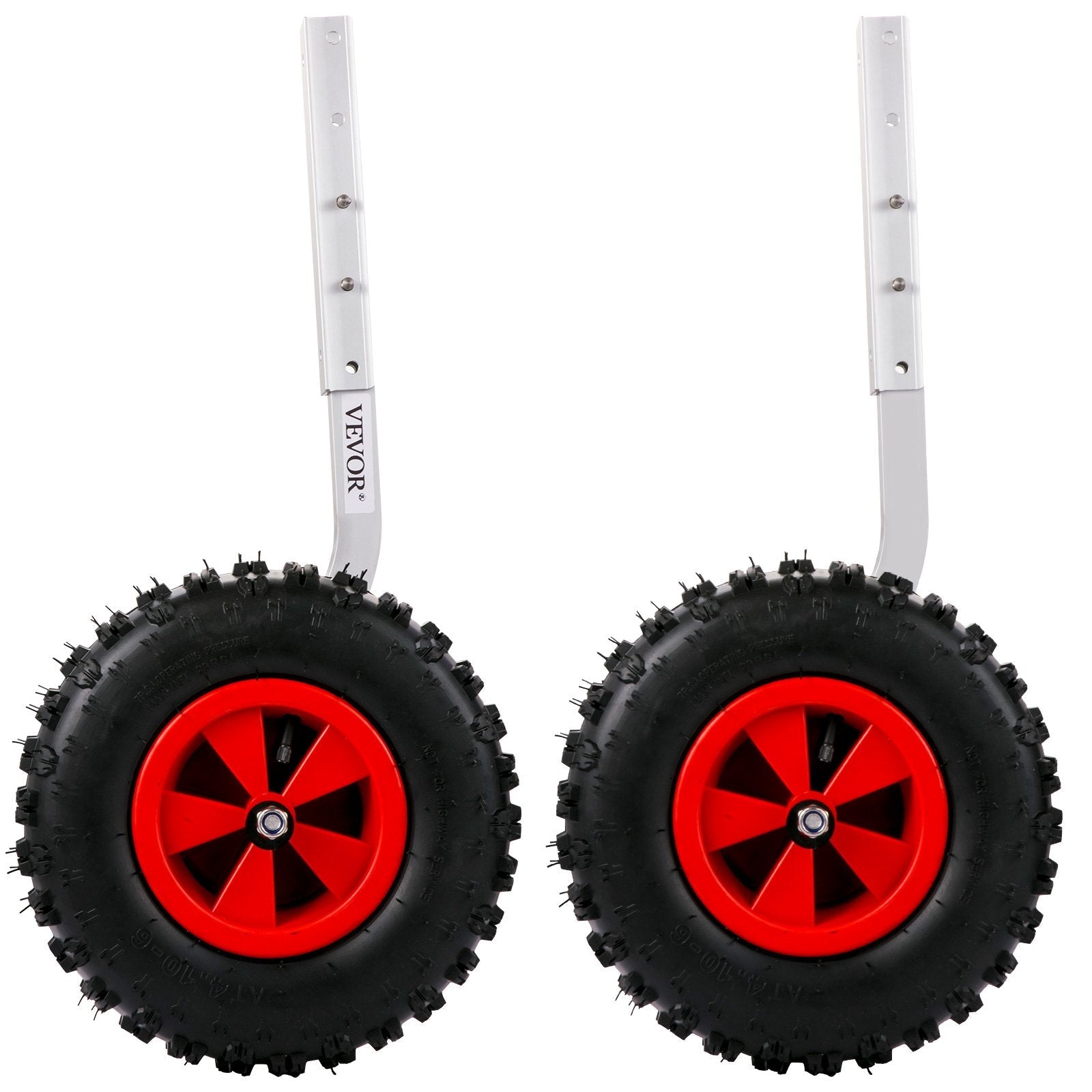 VEVOR Boat Launching Wheels, 12" Boat Transom Launching Wheel, 500 LBS Loading Capacity Inflatable Boat Launch Wheels, Aluminium Alloy Transom Launching Dolly Wheels with 4 PCS of Quick Release Pins 