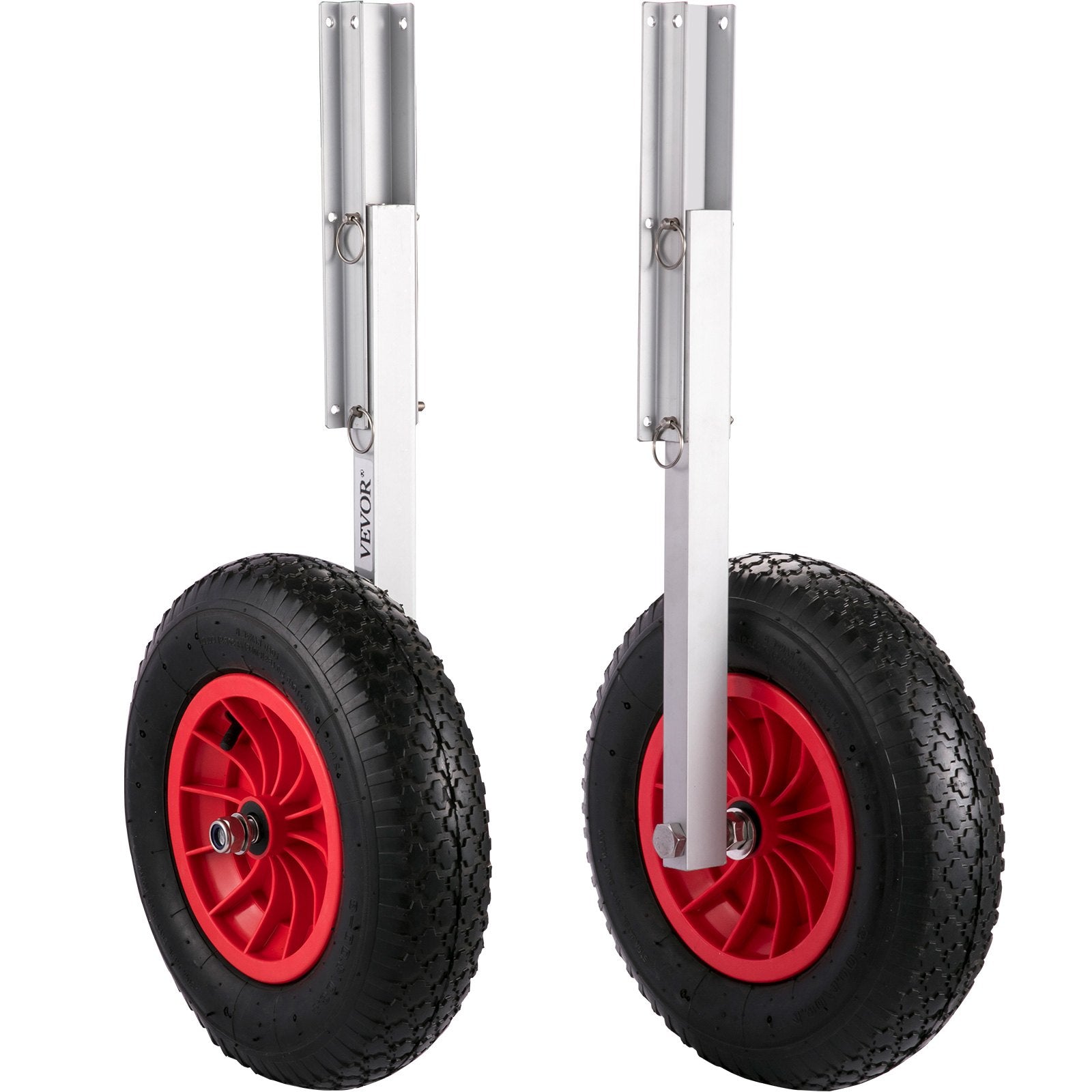 VEVOR Boat Launching Wheels, 15" Boat Transom Launching Wheel, 300 LBS Loading Capacity Inflatable Boat Launch Wheels, Aluminium Alloy Transom Launching Dolly Wheels with 4 PCS of Quick Release Pins 
