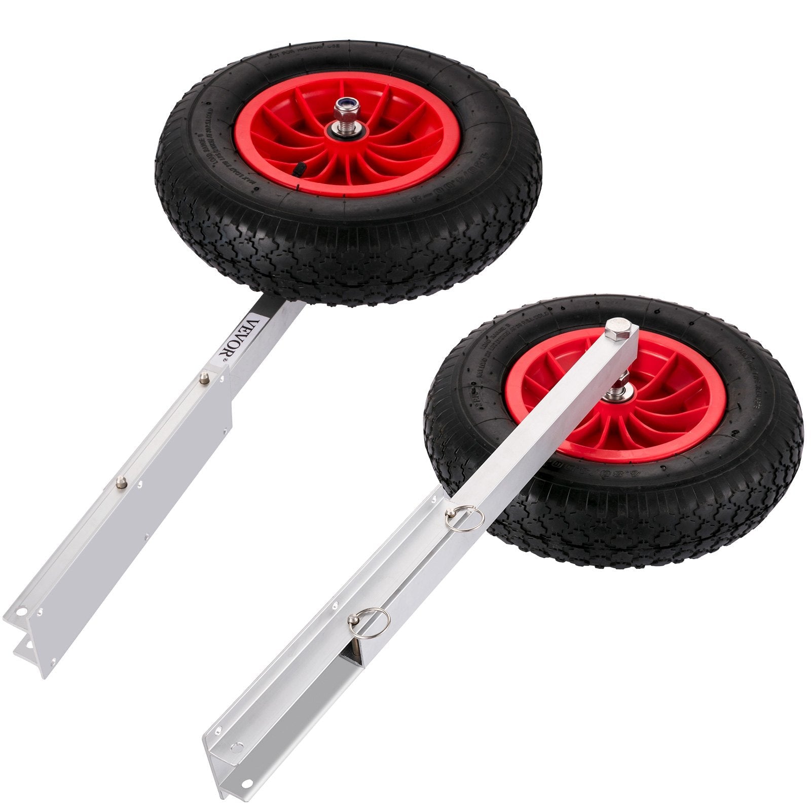 VEVOR Boat Launching Wheels, 15" Boat Transom Launching Wheel, 300 LBS Loading Capacity Inflatable Boat Launch Wheels, Aluminium Alloy Transom Launching Dolly Wheels with 4 PCS of Quick Release Pins 