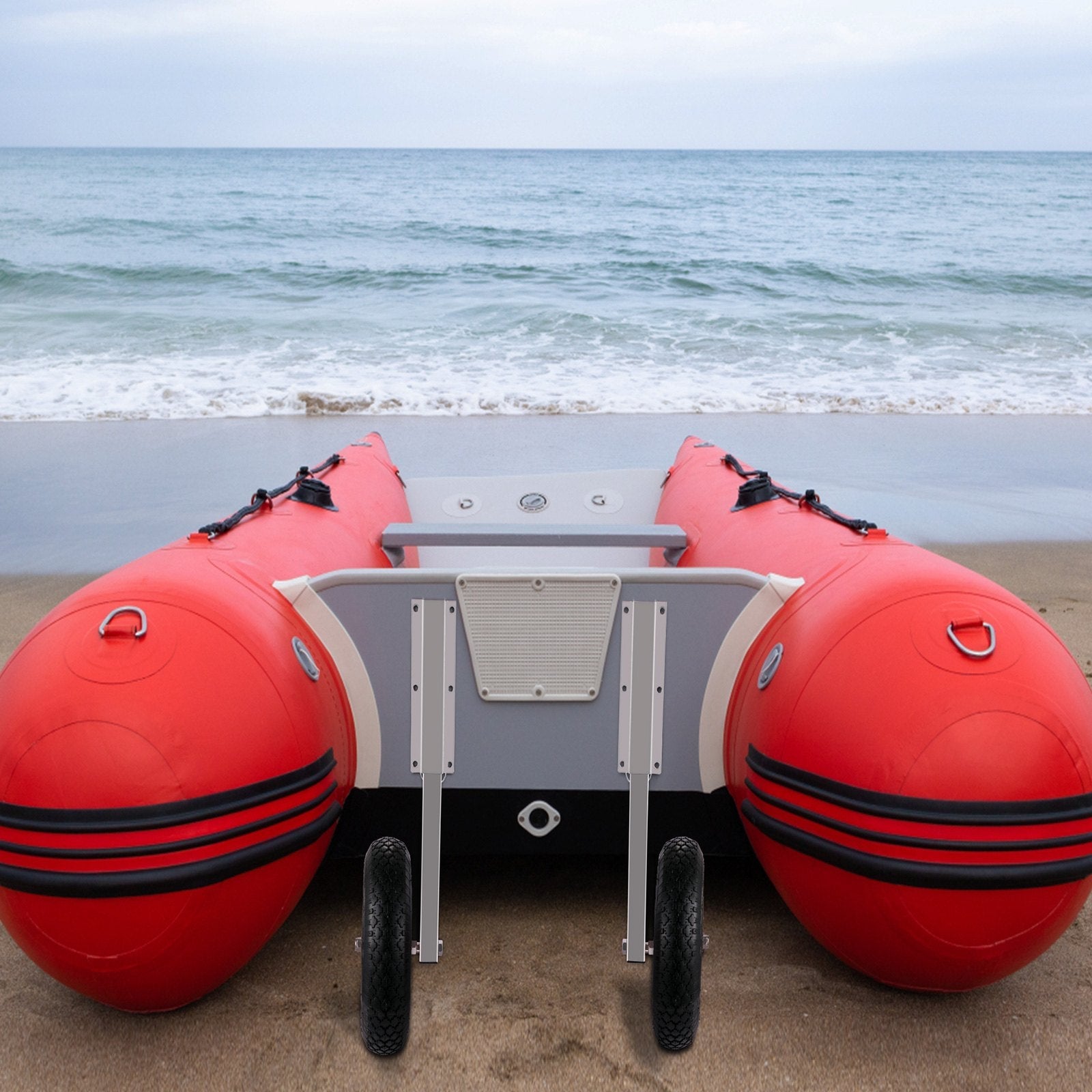 VEVOR Boat Launching Wheels, 15" Boat Transom Launching Wheel, 600 LBS Loading Capacity Inflatable Boat Launch Wheels, Stainless Steel Transom Launching Dolly Wheels with 4 PCS of Quick Release Pins 
