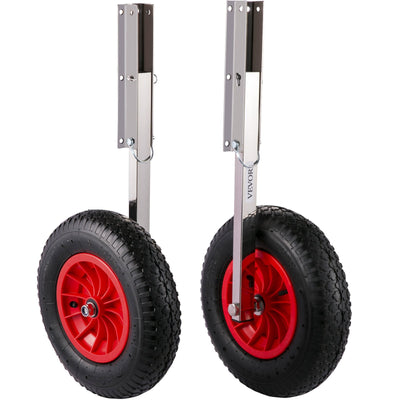 VEVOR Boat Launching Wheels, 15" Boat Transom Launching Wheel, 600 LBS Loading Capacity Inflatable Boat Launch Wheels, Stainless Steel Transom Launching Dolly Wheels with 4 PCS of Quick Release Pins 