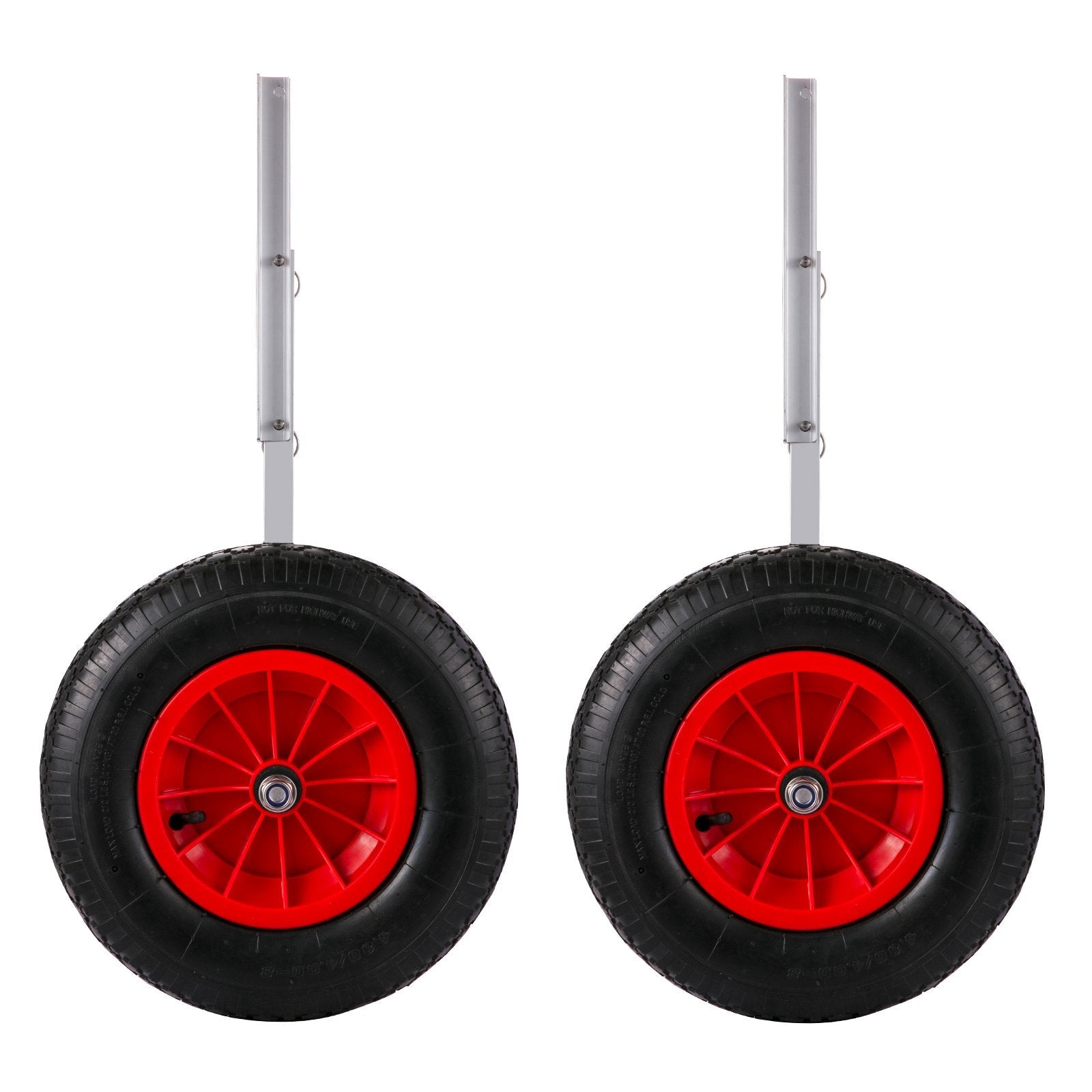 VEVOR Boat Launching Wheels, 15" Boat Transom Launching Wheel, 600 LBS Loading Capacity Inflatable Boat Launch Wheels, Stainless Steel Transom Launching Dolly Wheels with 4 PCS of Quick Release Pins 