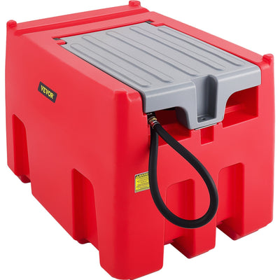 VEVOR Portable Diesel Tank, 116 Gallon Capacity, Diesel Fuel Tank with 12V Electric Transfer Pump, Polyethylene Diesel Transfer Tank for Easy Fuel Transportation, Red 