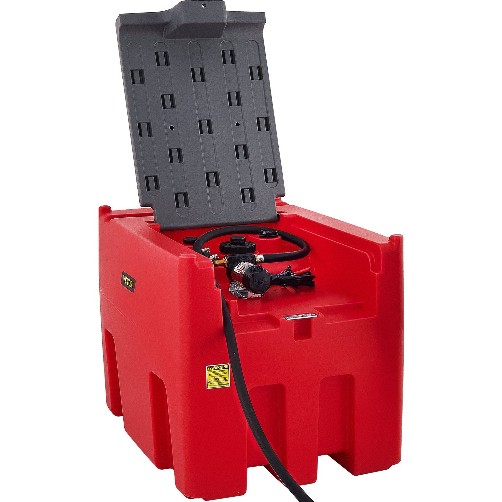 VEVOR Portable Diesel Tank, 116 Gallon Capacity, Diesel Fuel Tank with 12V Electric Transfer Pump, Polyethylene Diesel Transfer Tank for Easy Fuel Transportation, Red 