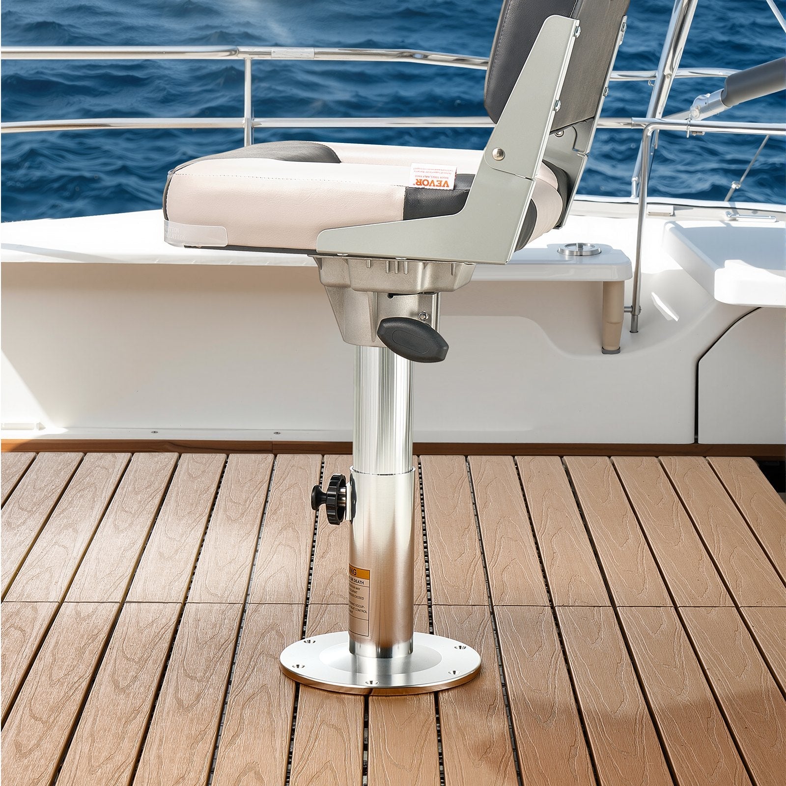 VEVOR Boat Seat Pedestal 12.76-18.7 Inches Height Adjustable Boat Seat Mount 