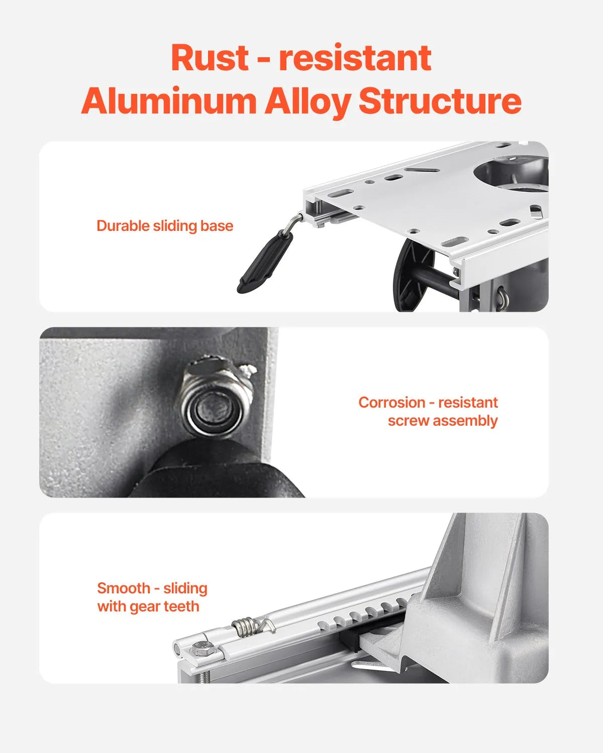 VEVOR Boat Seat Pedestal 13.39-19.2 Inches Height Adjustable Boat Seat Mount