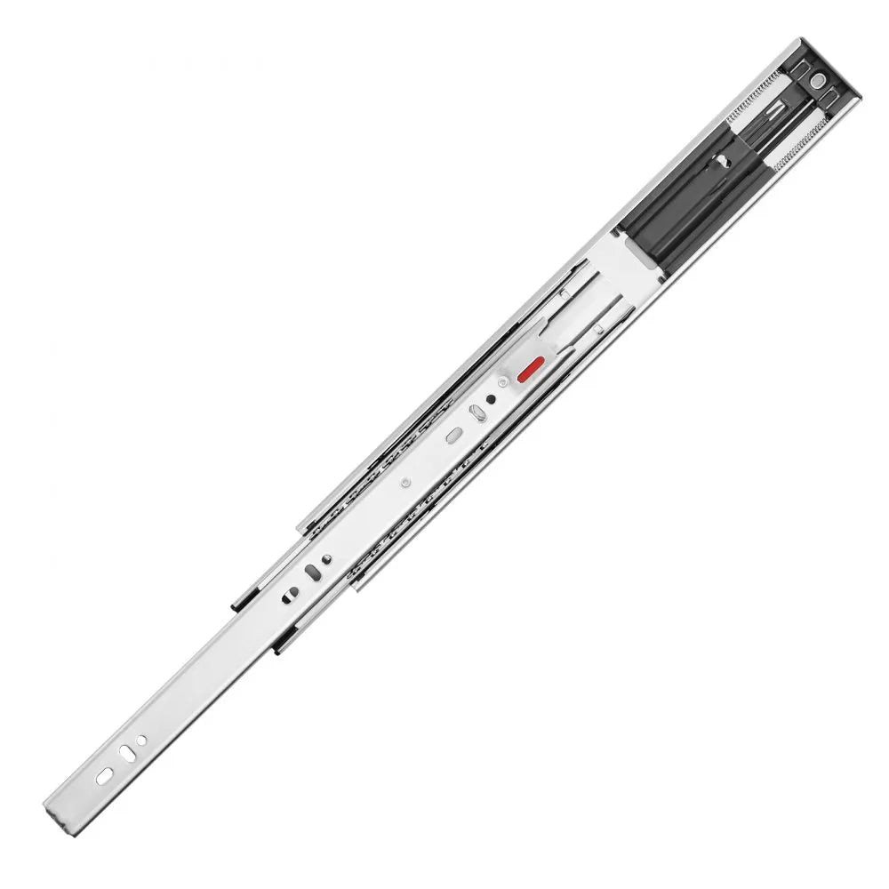 VEVOR Drawer Slides Side Mount Rails, Soft-Close 10 Pairs 20 Inch, Heavy Duty Full Extension Steel Track, Noiseless Guide Glides Cabinet Kitchen Runners with Ball Bearing, 100 Lbs Load Capacity