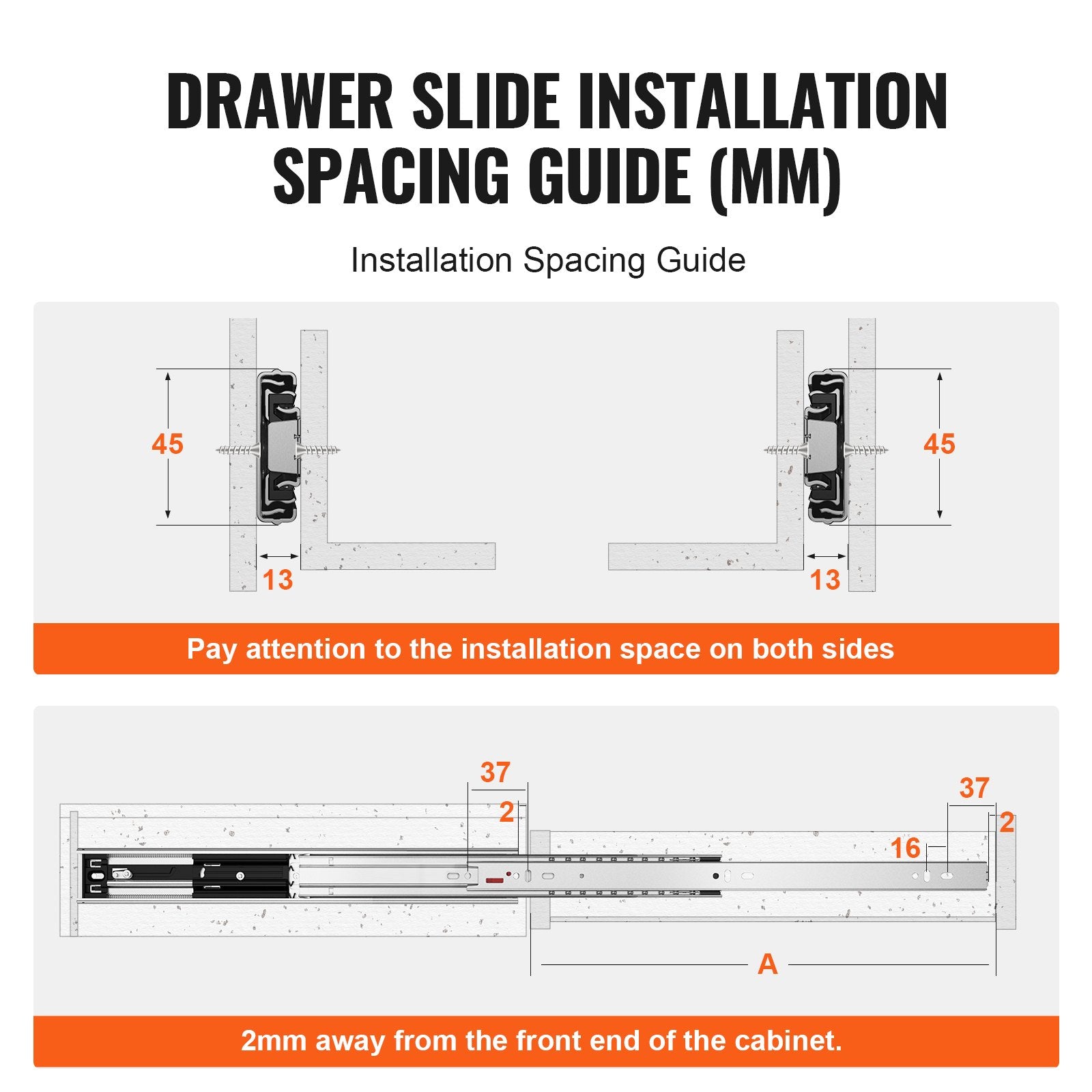 6 Pairs of 22 Inch Drawer Slides Side Mount Rails, Heavy Duty Full Extension Steel Track, Soft-Close Noiseless Guide Glides Cabinet Kitchen Runners with Ball Bearing, 100 Lbs Load Capacity 