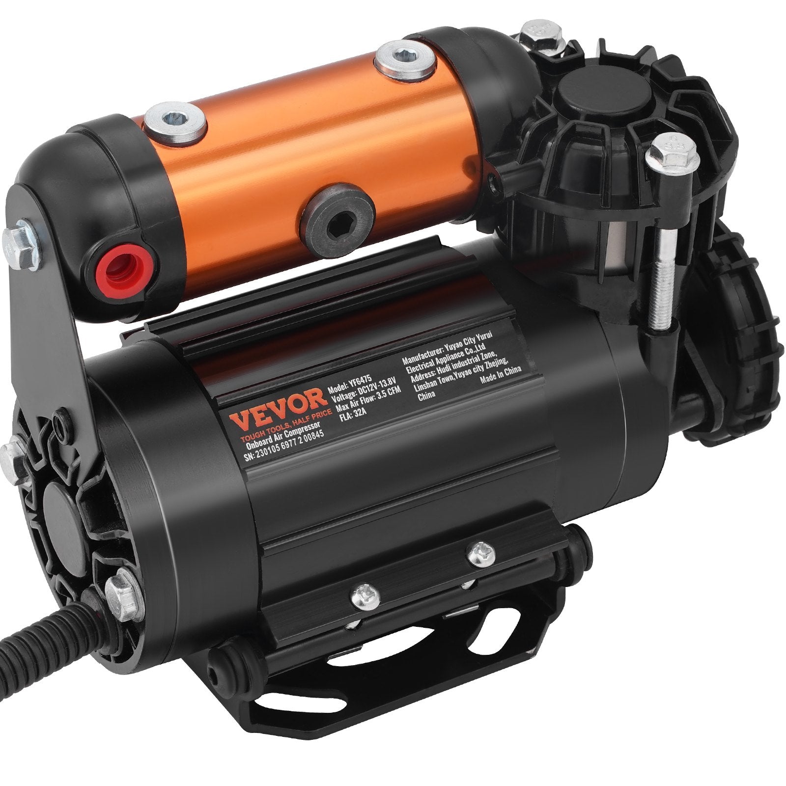 VEVOR Onboard Air Compressor Kit 150PSI Offroad Air Compressor Portable Tire Inflator Heavy Duty 3.5CFM Air Pump for Jeep SUV 4x4 Vehicle Compatibility with Air tools, Air horns, Lockers 
