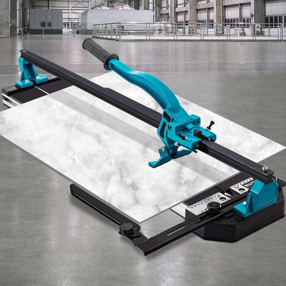 VEVOR Tile Cutter, 48 Inch Manual Tile Cutter, Tile Cutter Tools w/ Single Rail & Double Brackets, 3/5 in Cap w/Precise Laser Guide, Snap Tile Cutter for Precision Cutting Porcelain Tiles Industry 
