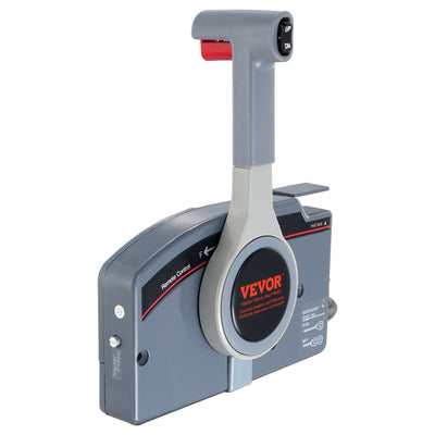 VEVOR Boat Throttle Control, 703-48205-16 Side-Mounted Outboard Remote Control Box for Yamaha 4-Stroke, Marine Throttle Control Box with Power Trim Switch, 16.6 ft Harness 10 Pin, and Lanyard 