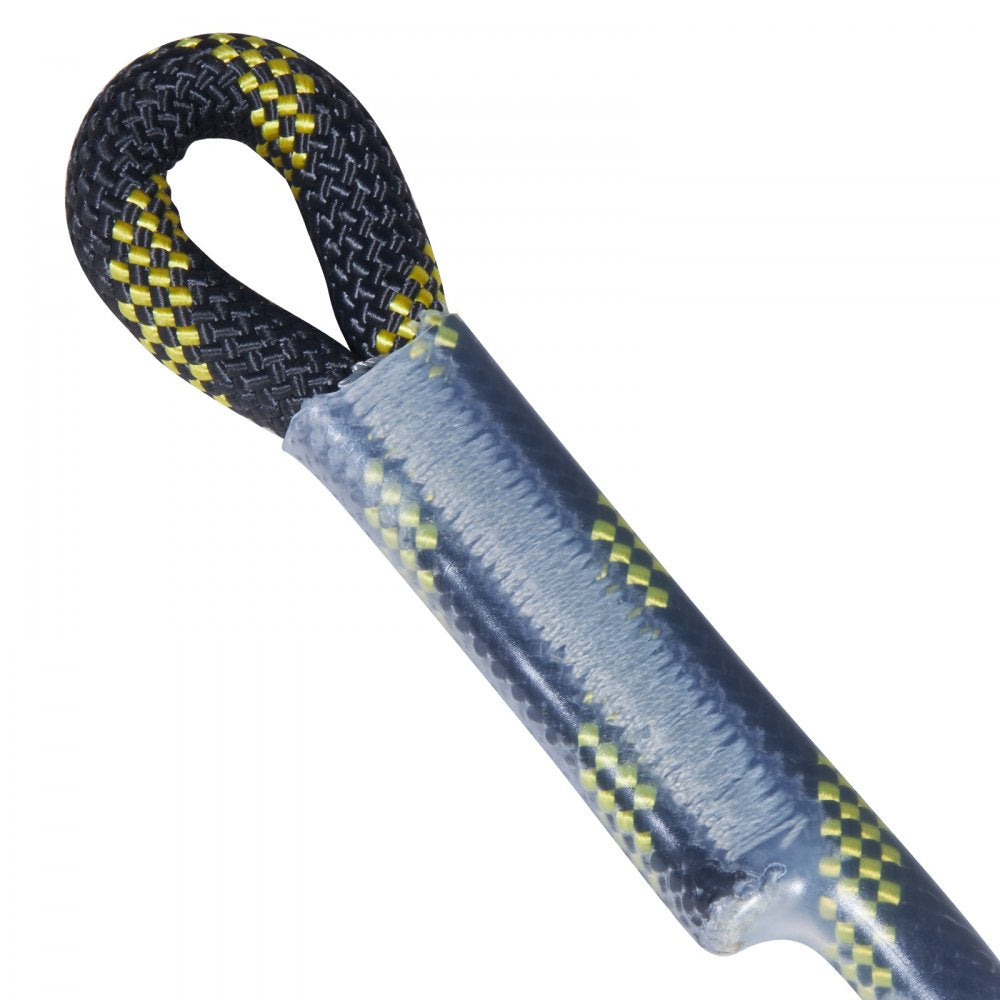 VEVOR Vertical Lifeline Assembly, 0.55'' x 25' Fall Protection Rope with 30 KN Breaking Tension, Polyester Roofing Rope with Steel Snap Hooks, Rope Grab, and Shock Absorber, ANSI Compliant 