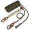 VEVOR Vertical Lifeline Assembly, 0.55'' x 50' Fall Protection Rope with 30 KN Breaking Tension, Polyester Roofing Rope with Steel Snap Hooks, Rope Grab, and Shock Absorber, ANSI Compliant