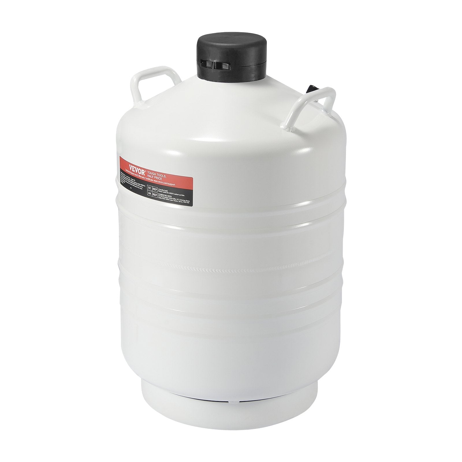VEVOR Liquid Nitrogen Tank 30 L Aluminum Alloy LN2 Container Dewar 6 Canisters 