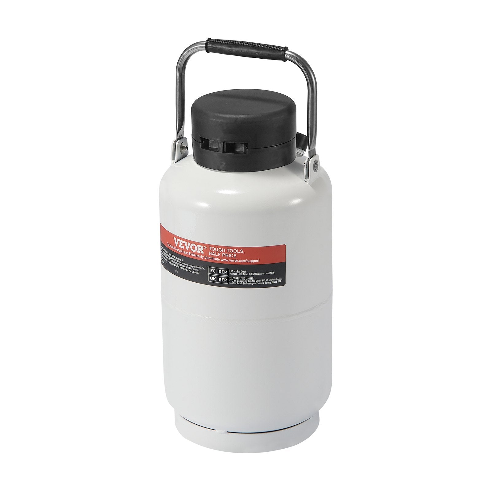VEVOR Liquid Nitrogen Tank 3 L Aluminum Alloy LN2 Container Dewar 6 Canisters 