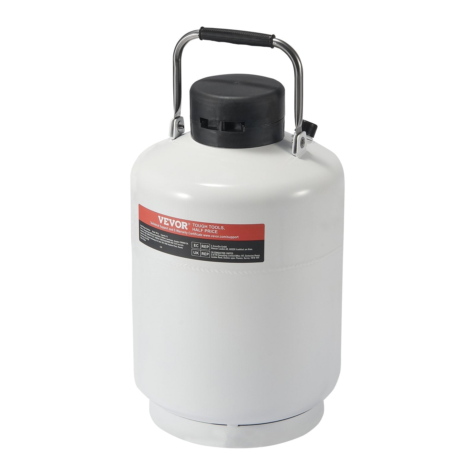 VEVOR Liquid Nitrogen Tank 6 L Aluminum Alloy LN2 Container Dewar 6 Canisters 