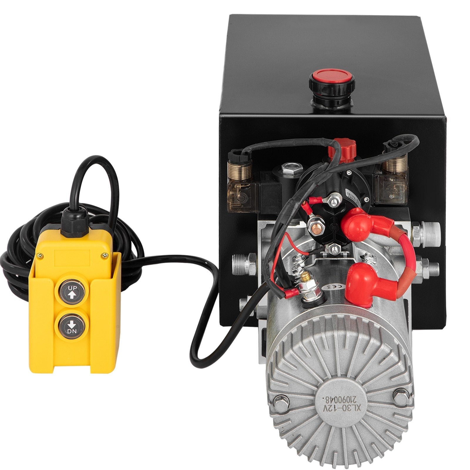 VEVOR Hydraulic Pump Double Acting Hydraulic Power Unit 12V DC Dump Trailer Pump 3200PSI Hydraulic Power Unit for Dump Trailer Car Lifting (12 Quart, Steel/Double Acting) 
