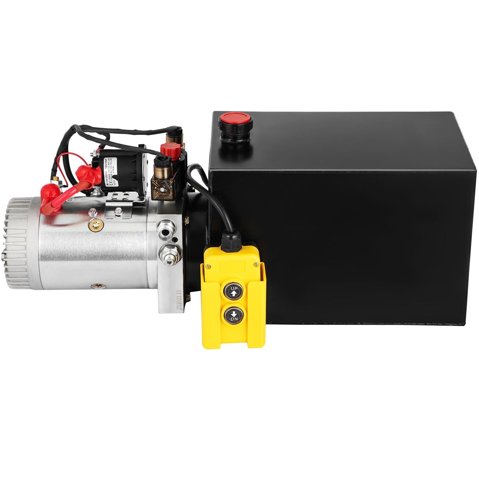 VEVOR Hydraulic Pump Double Acting Hydraulic Power Unit 12V DC Dump Trailer Pump 3200PSI Hydraulic Power Unit for Dump Trailer Car Lifting (12 Quart, Steel/Double Acting) 