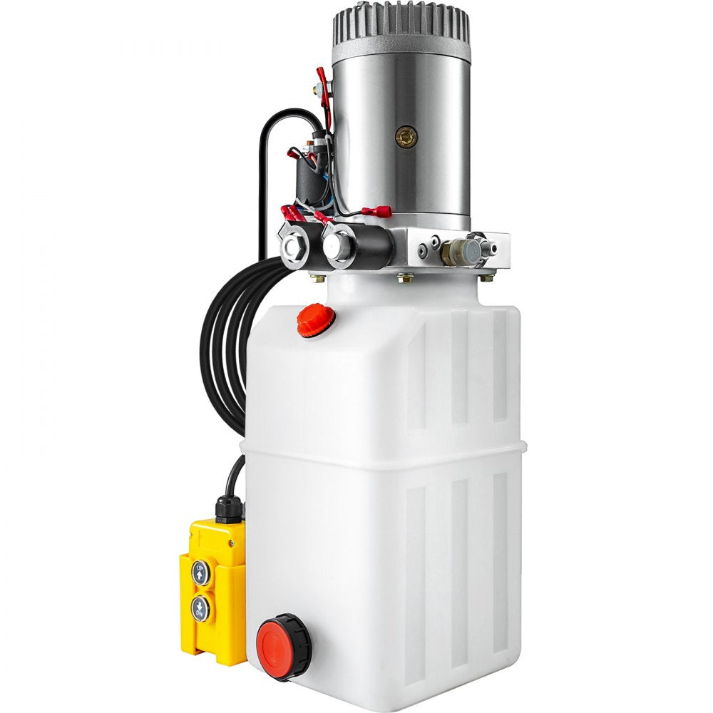 VEVOR 6 Quart Hydraulic Pump Hydraulic Power Unit (Plastic, 6 Quart/Double Action) 