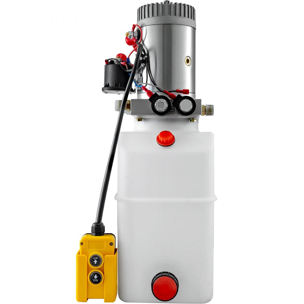VEVOR 6 Quart Hydraulic Pump Hydraulic Power Unit (Plastic, 6 Quart/Double Action) 