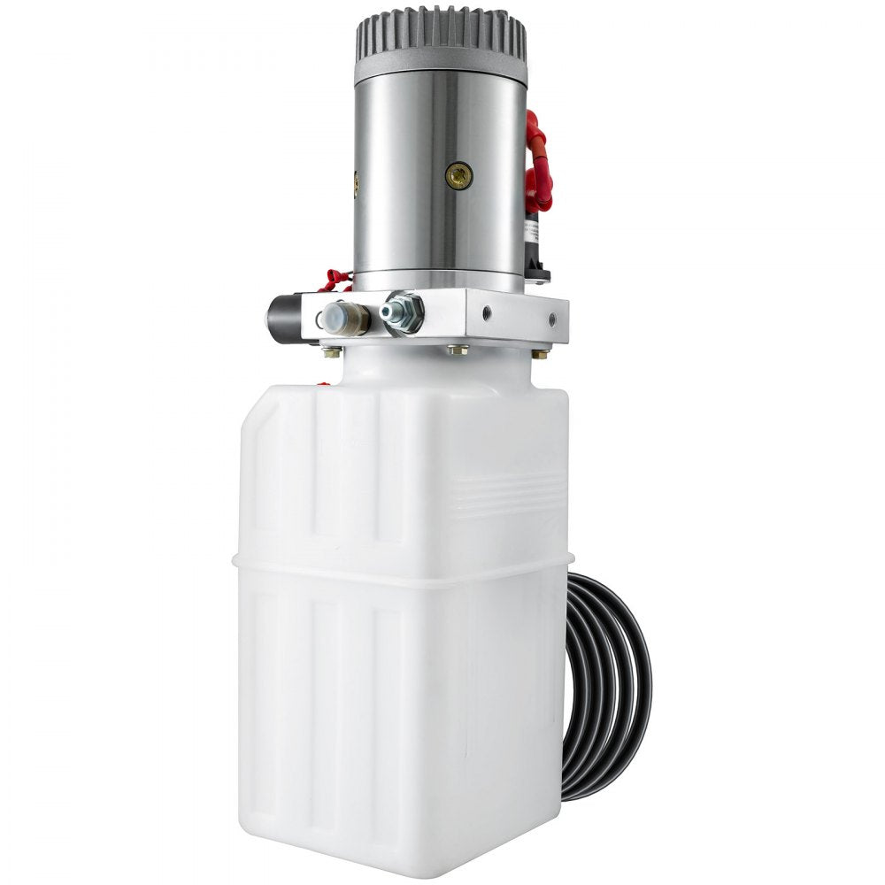 VEVOR 6 Quart Hydraulic Pump Hydraulic Power Unit (Plastic, 6 Quart/Double Action) 