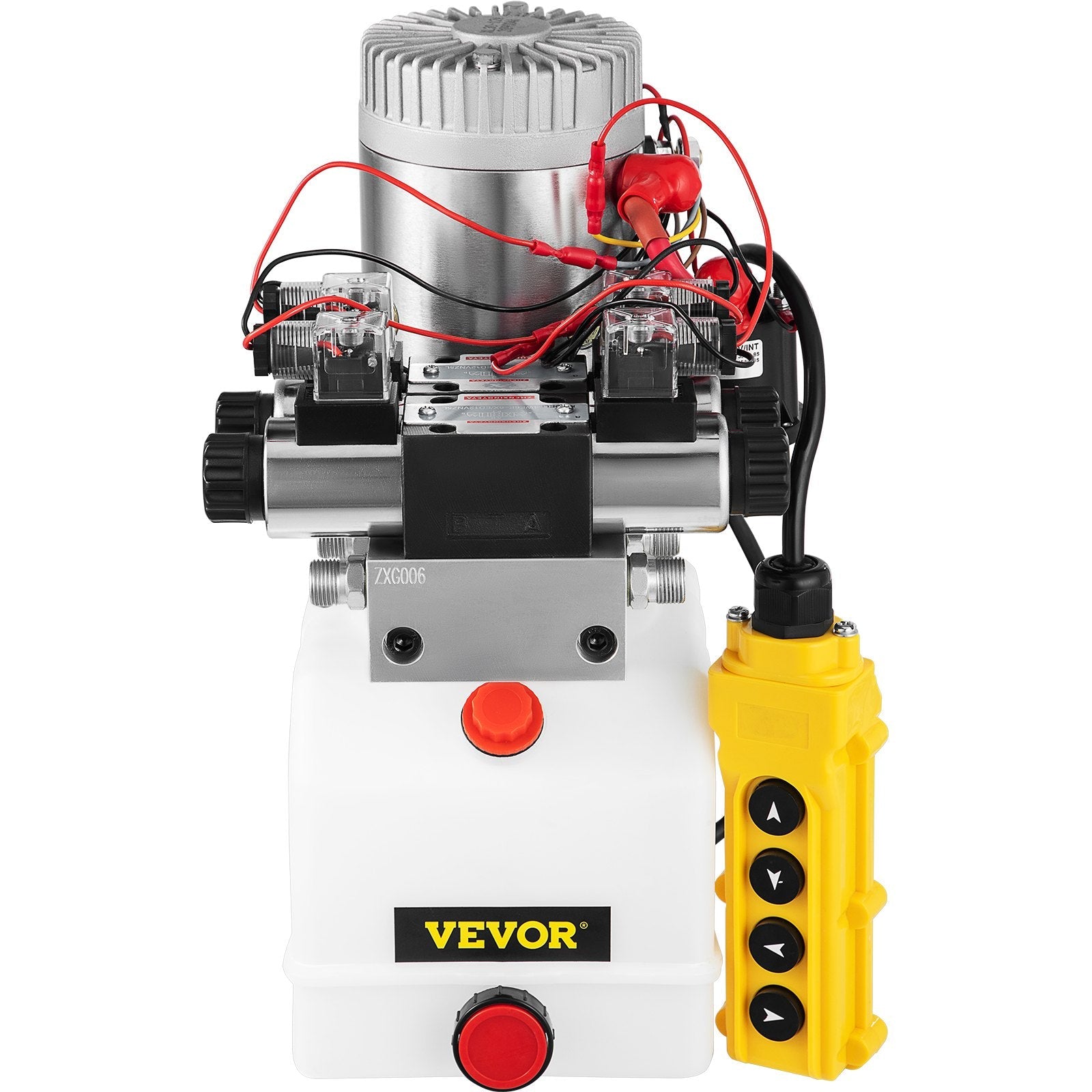 VEVOR Hydraulic Pump Double Acting Hydraulic Power Unit Double Solenoid Hydraulic Power Pack 12V DC Hydraulic Power Pump with 4.5Liter Reservoir for Dump Trailer Car Lifting 