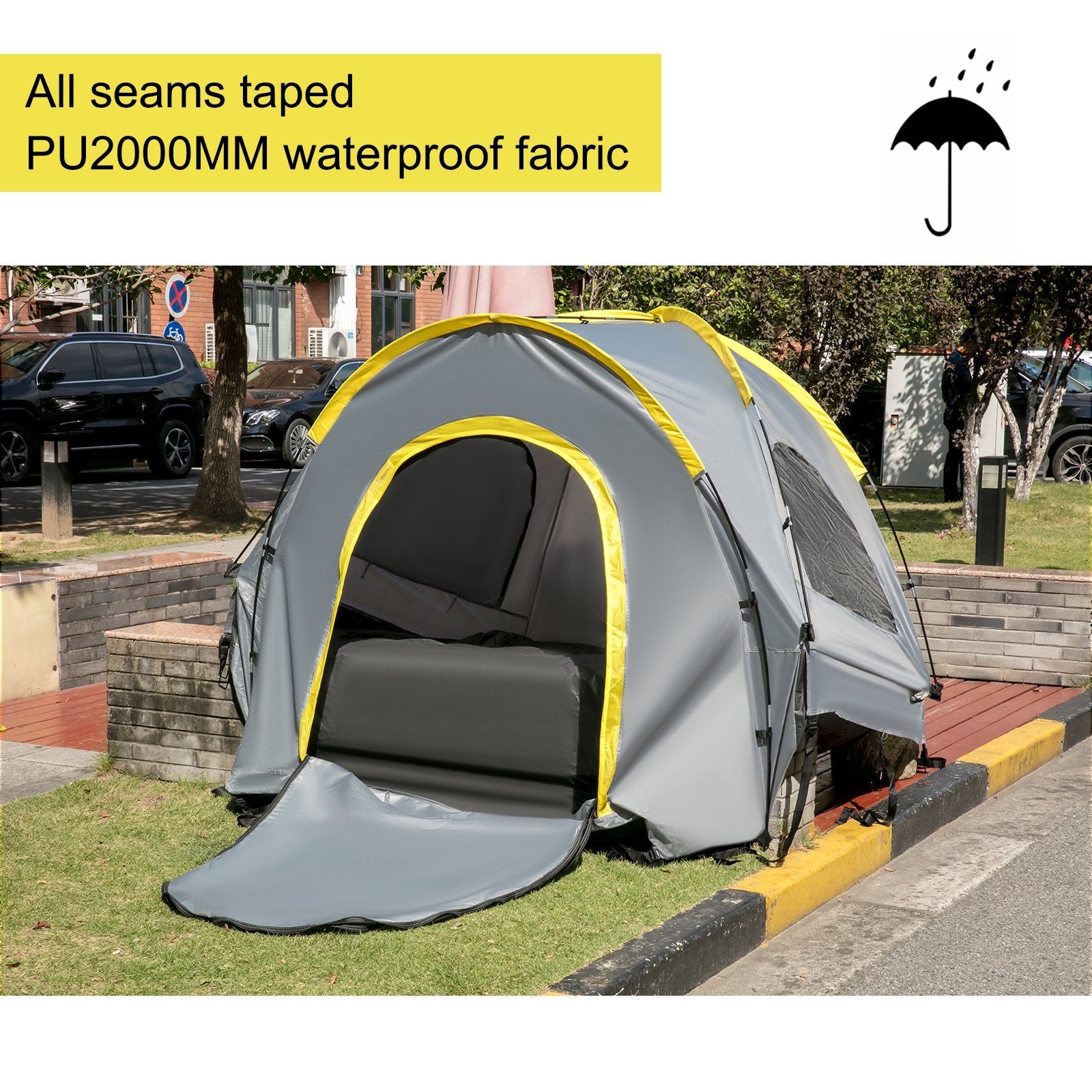 VEVOR Truck Tent 6.5’, Truck Bed Tent, Pickup Tent for Full Size Truck, Waterproof Truck Camper, 2-Person Sleeping Capacity, 2 Mesh Windows, Easy To Setup Truck Tents For Camping, Hiking, Fishing 