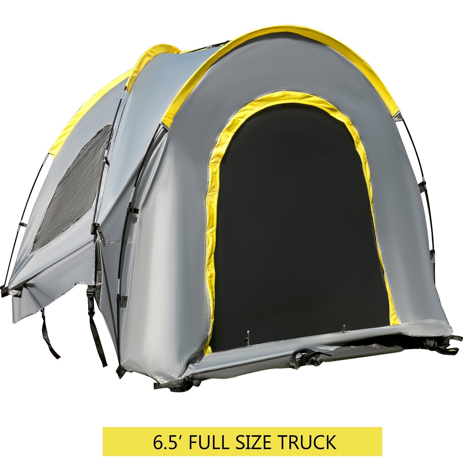 VEVOR Truck Tent 6.5’, Truck Bed Tent, Pickup Tent for Full Size Truck, Waterproof Truck Camper, 2-Person Sleeping Capacity, 2 Mesh Windows, Easy To Setup Truck Tents For Camping, Hiking, Fishing 