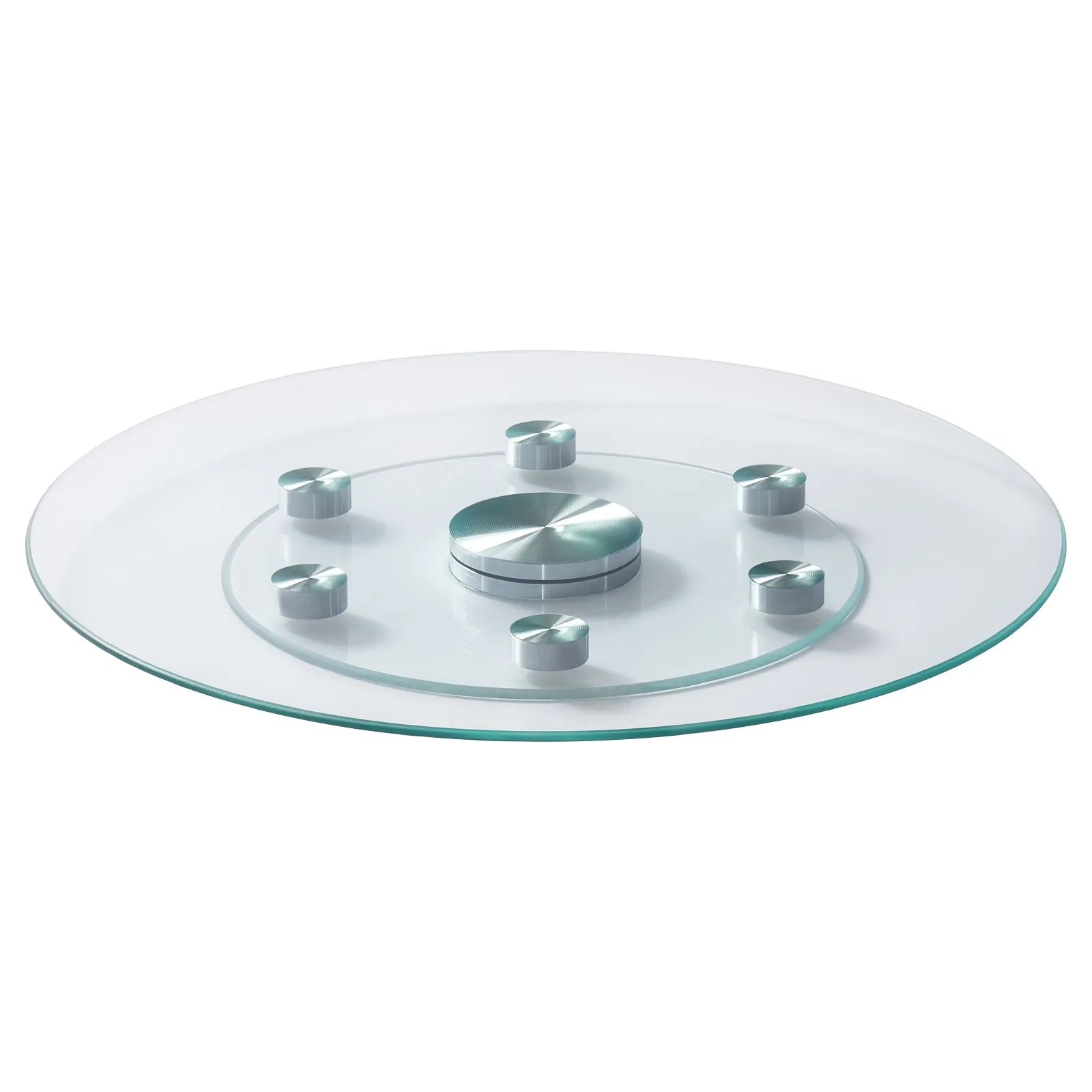 VEVOR Glass Lazy Susan Turntable Dining Table Centerpiece 24 in Rotating Tray
