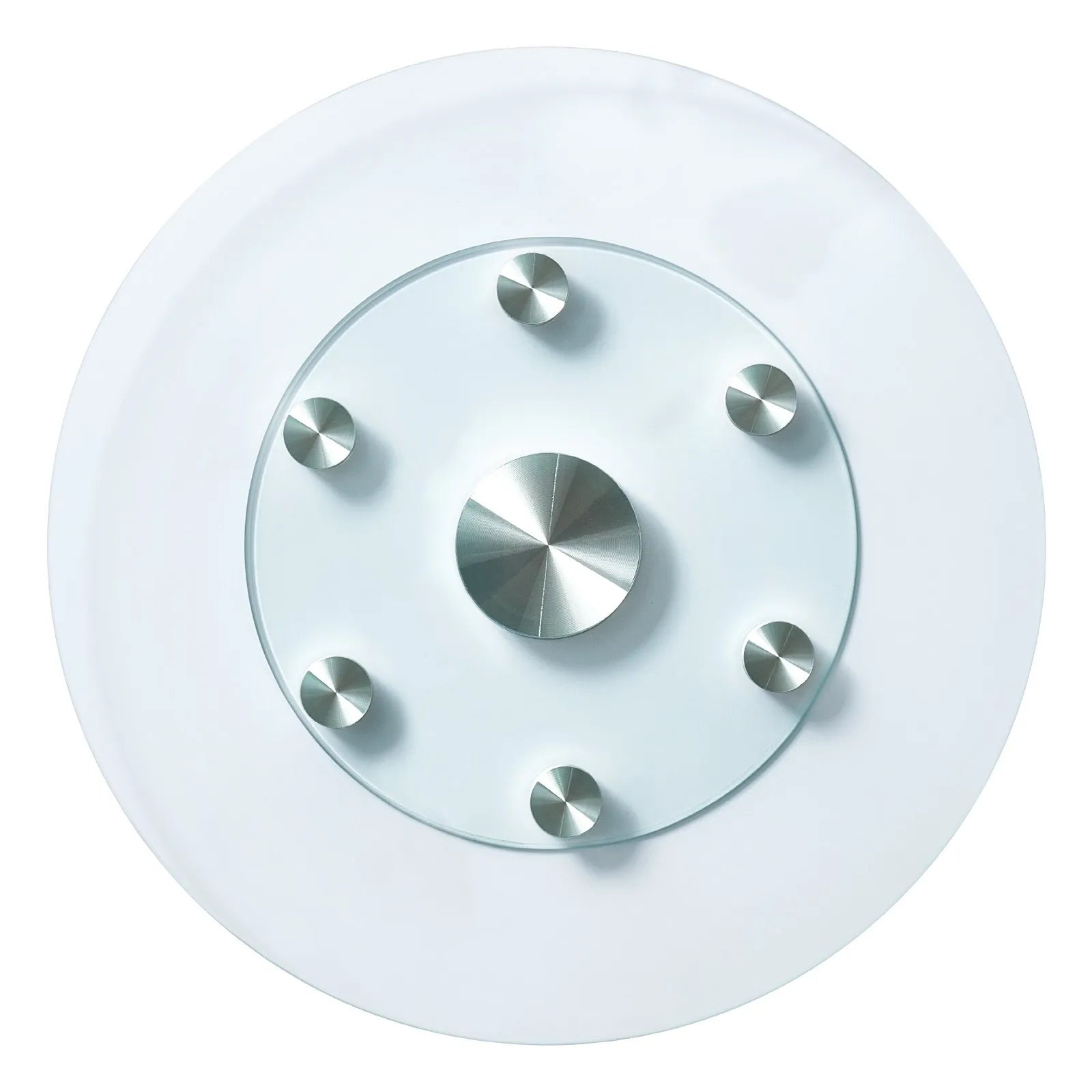 VEVOR Glass Lazy Susan Turntable Dining Table Centerpiece 24 in Rotating Tray