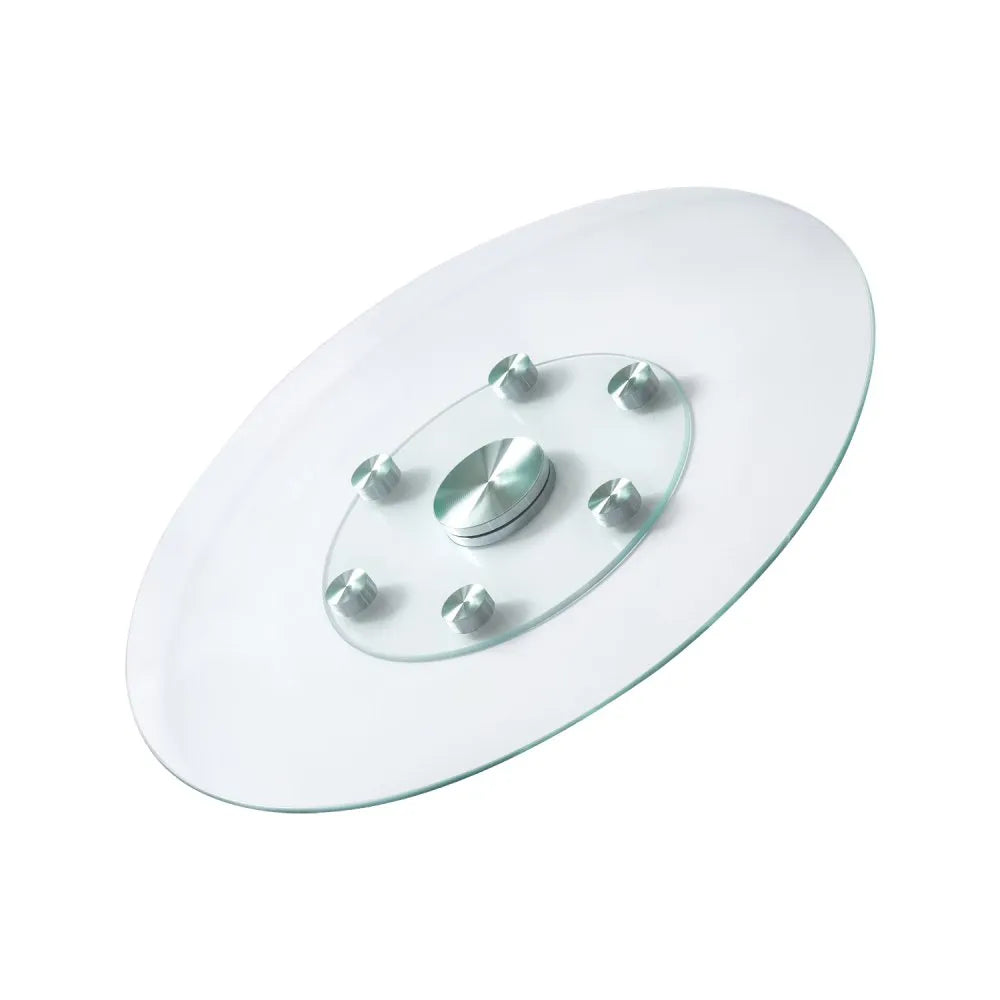 VEVOR Glass Lazy Susan Turntable Dining Table Centerpiece 30 in Rotating Tray