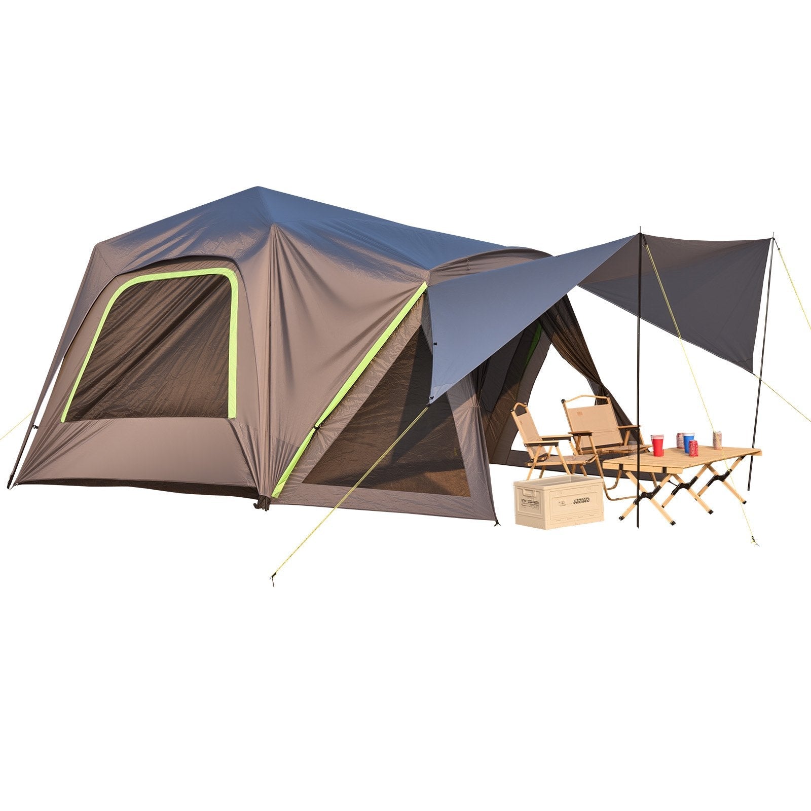 VEVOR SUV Camping Tent Outdoor SUV Tent with Awning Waterproof for 5-8 Person 
