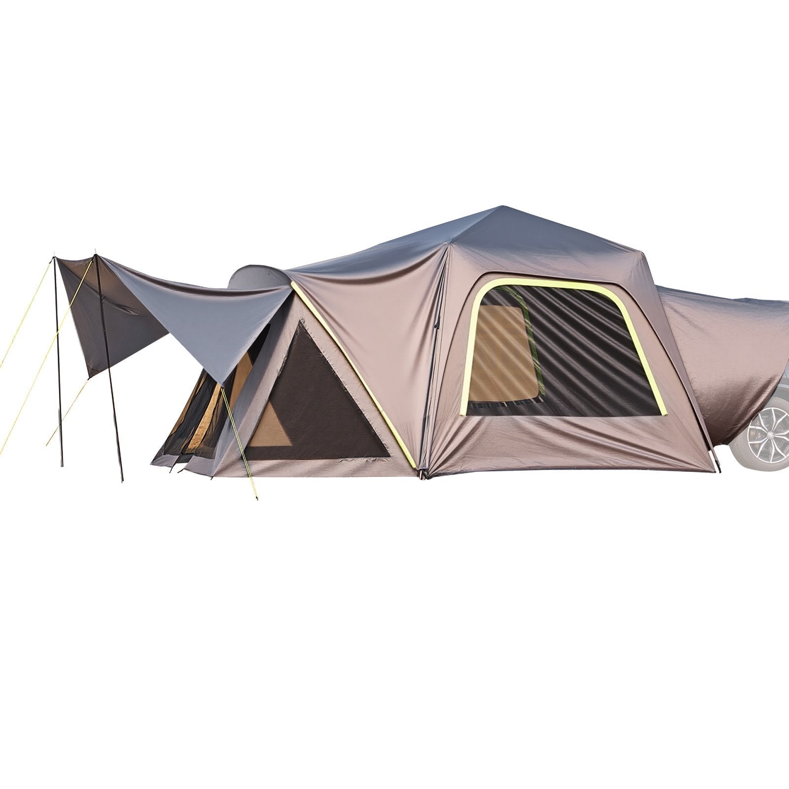 VEVOR SUV Camping Tent Outdoor SUV Tent with Awning Waterproof for 5-8 Person 