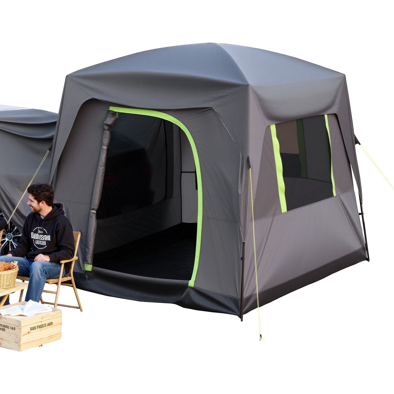VEVOR SUV Camping Tent Outdoor SUV Tent with Rainfly Waterproof for 5-8 Person 