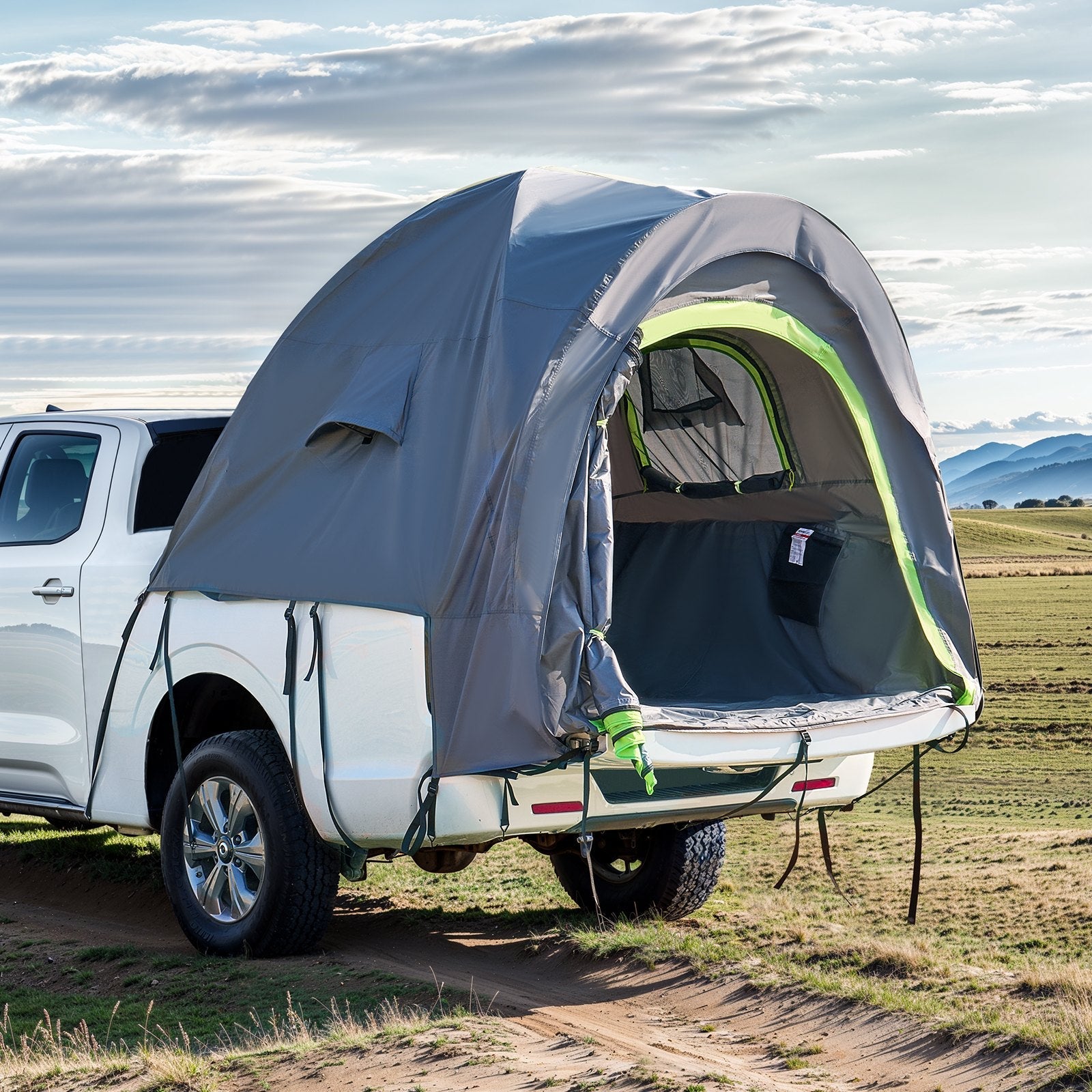 VEVOR Truck Tent 5.5-6.0ft Waterproof PU2000 Truck Bed Camping Tent 2-3 Person 