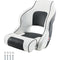 VEVOR Boat Seat High Backrest Flip Up Boat Seat Captain Bucket Seat White & Grey