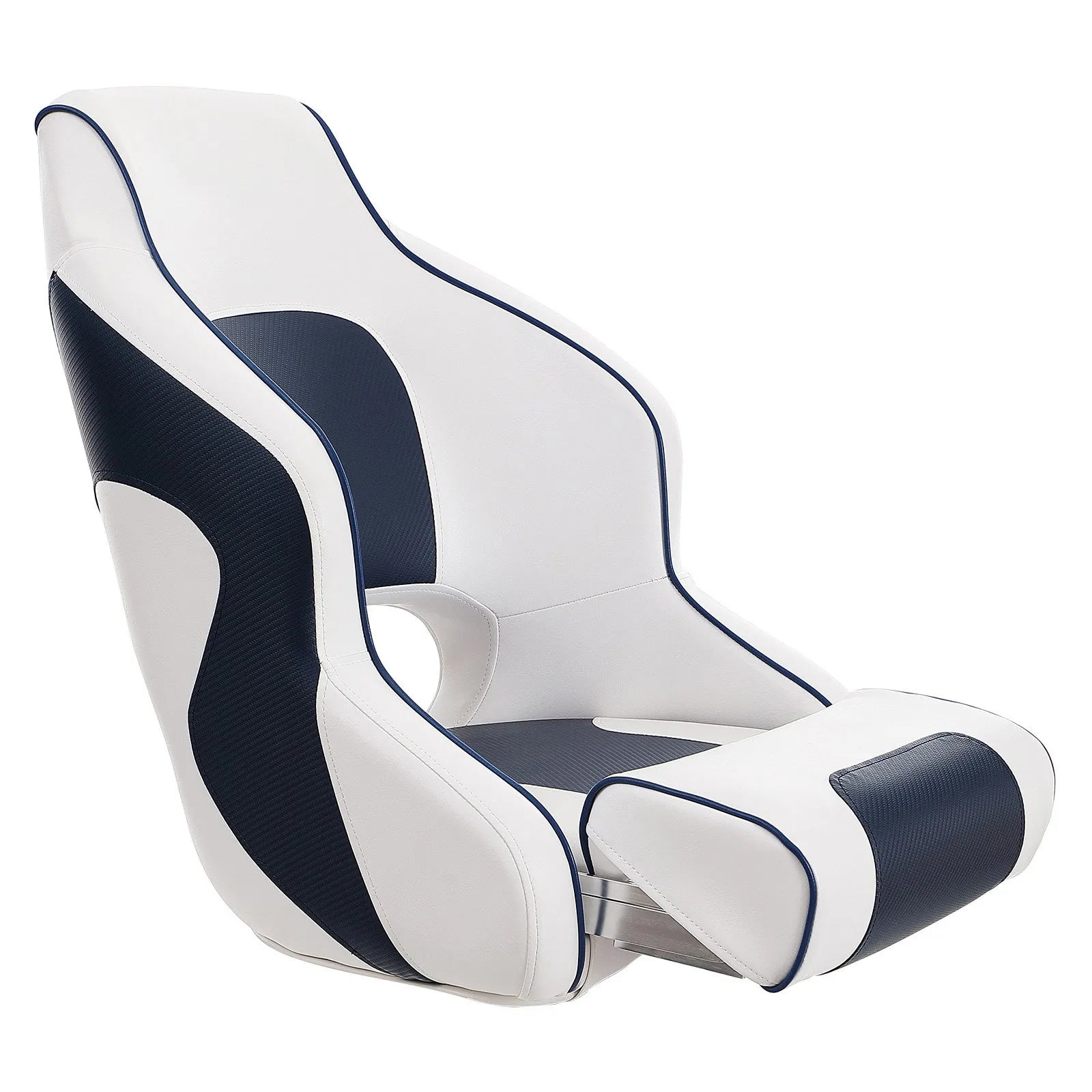 VEVOR Boat Seat Flip-up Seat Bolster Captain Bucket Seat Fishing Pontoon 1 pc