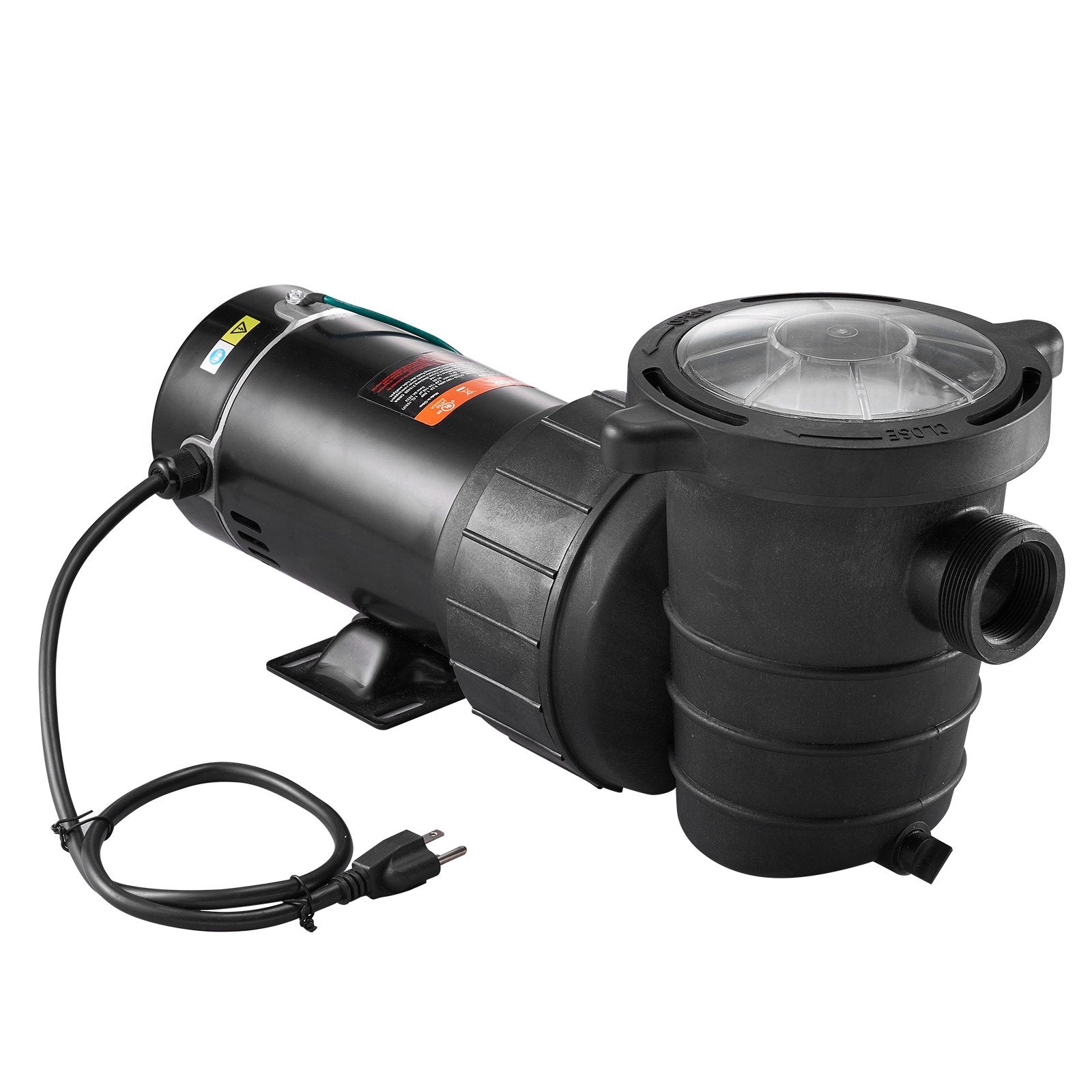 VEVOR Swimming Pool Pump, 2 HP 115 V, 1500 W Speed Pump for Above Ground Pool w/ Strainer Basket, 5400 GPH Max. Flow, Certification of ETL for Security 