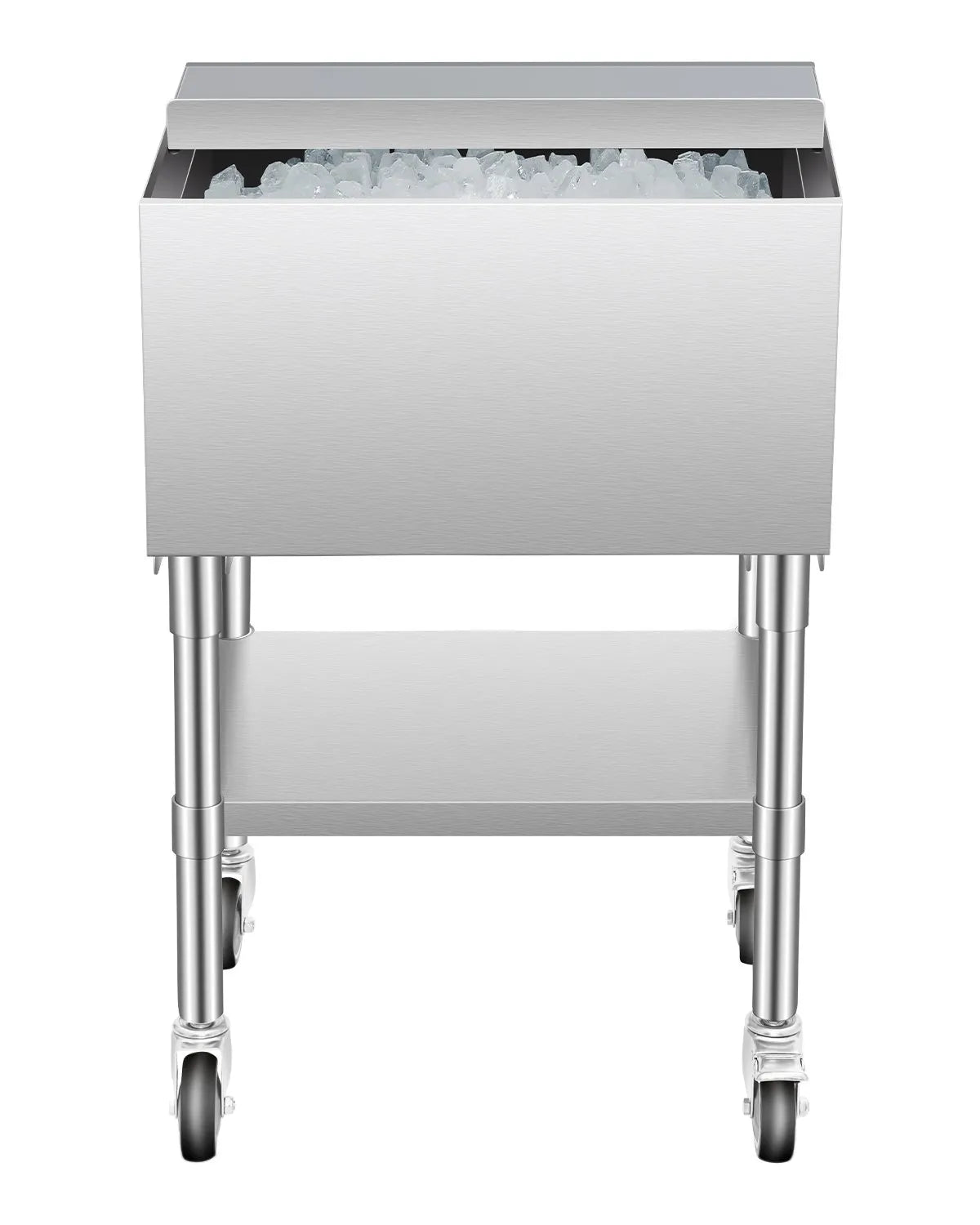 VEVOR Commercial Ice Bin 61.6 L Ice Chest on Wheels with Bottom Storage Tray