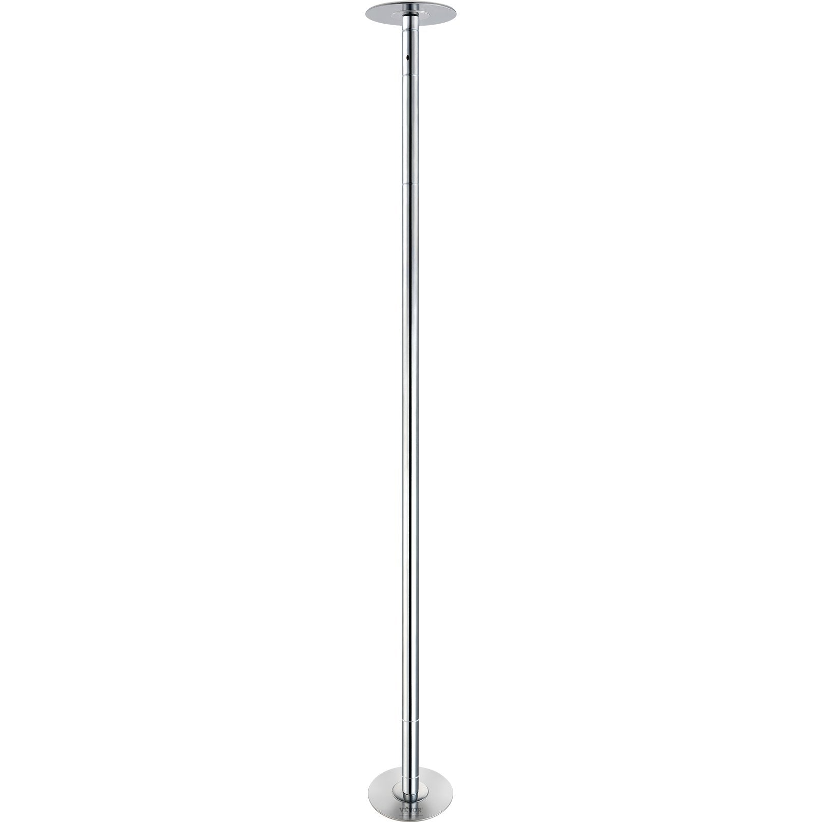 VEVOR Professional Dancing Pole, Spinning Static Dancing Pole Kit, Portable Removable Pole, 45mm Heavy-Duty Stainless Steel Pole, Height Adjustable Fitness Pole, for Exercise Home Club Gym, Silver 