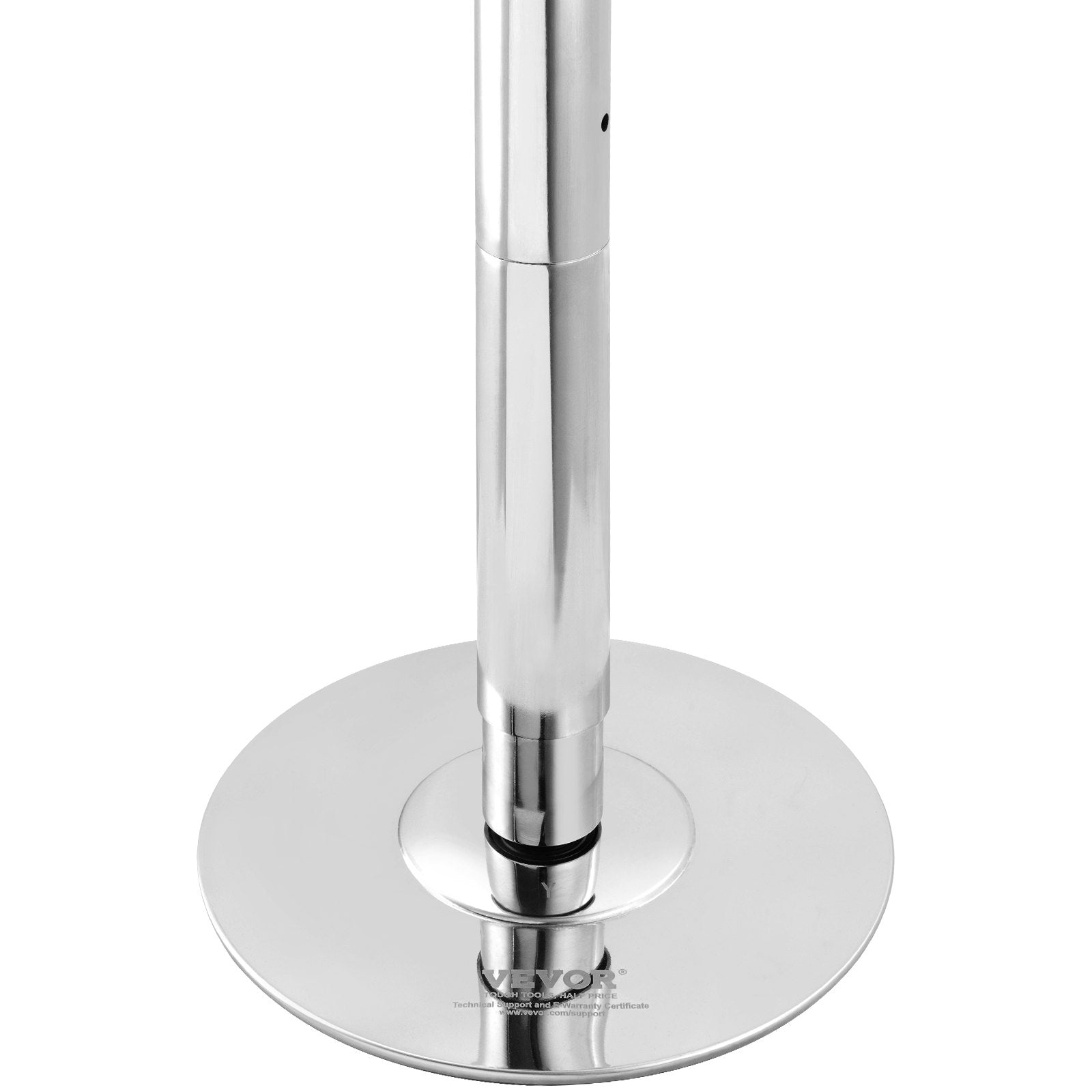 VEVOR Professional Dancing Pole, Spinning Static Dancing Pole Kit, Portable Removable Pole, 45mm Heavy-Duty Stainless Steel Pole, Height Adjustable Fitness Pole, for Exercise Home Club Gym, Silver 