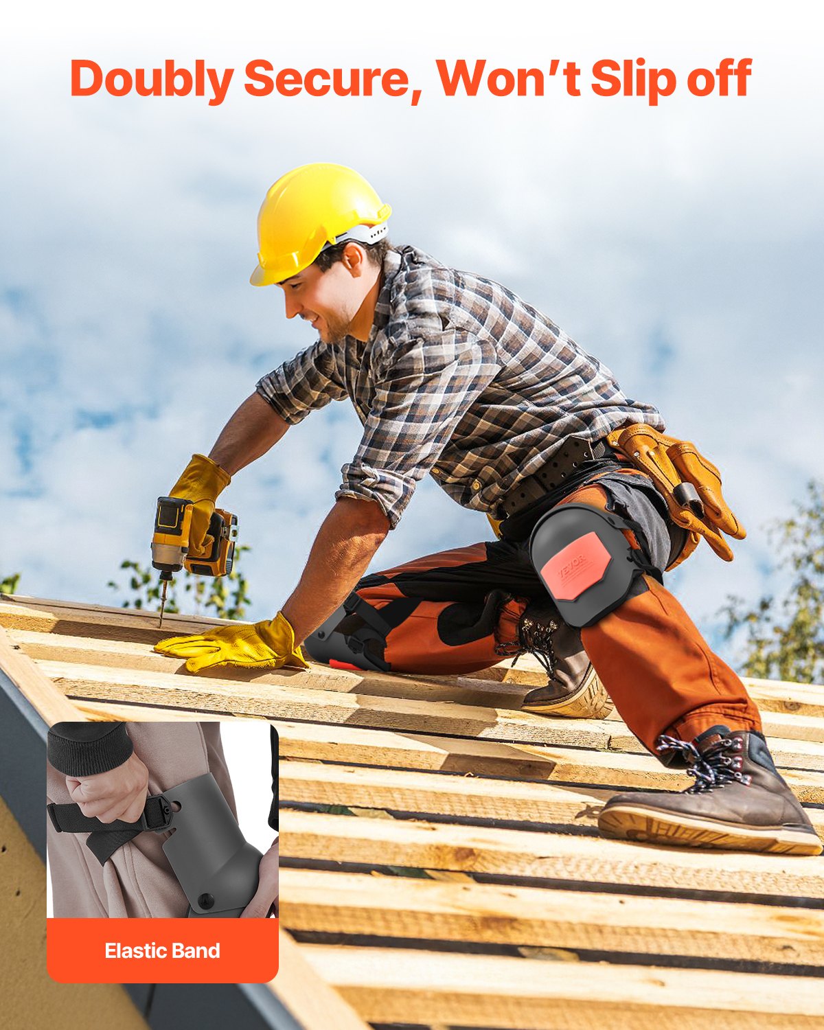 VEVOR Knee Pads for Work Extra Thick for Construction Flooring Roofing Cleaning 