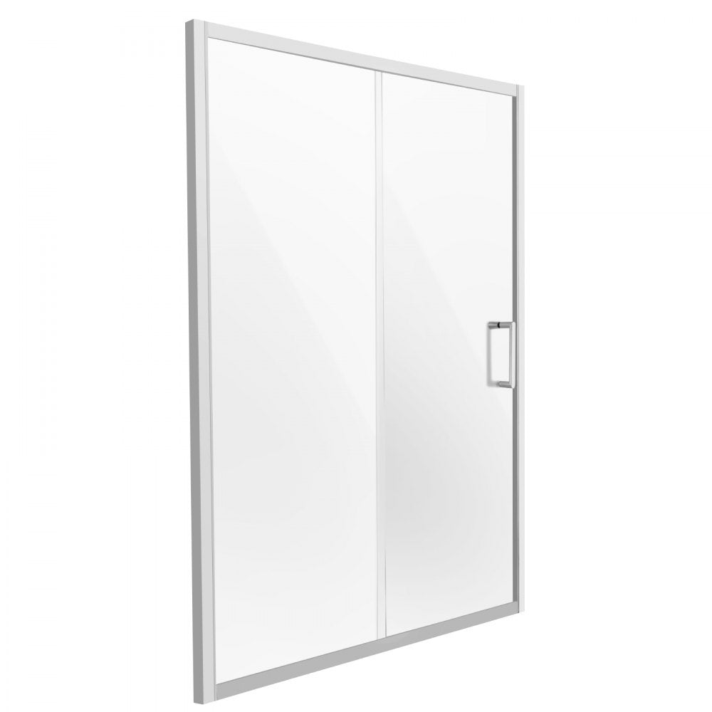 VEVOR Semi-frameless Shower Door 57.7-59" x 70" SGCC Tempered Glass 1/4" Chrome 