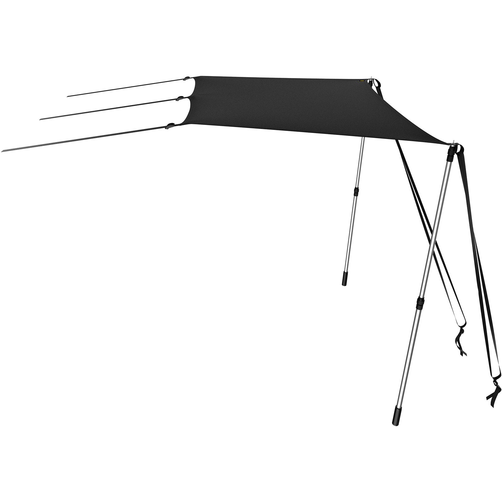 VEVOR T-Top Sun Shade Kit 4\' x 5\', UV-Proof 600D Polyester T-top Extension Kit with Rustproof Steel Telescopic Poles, Waterproof T-Top Shade Kit, Easy to Assemble for T-Tops ? Bimini Top 